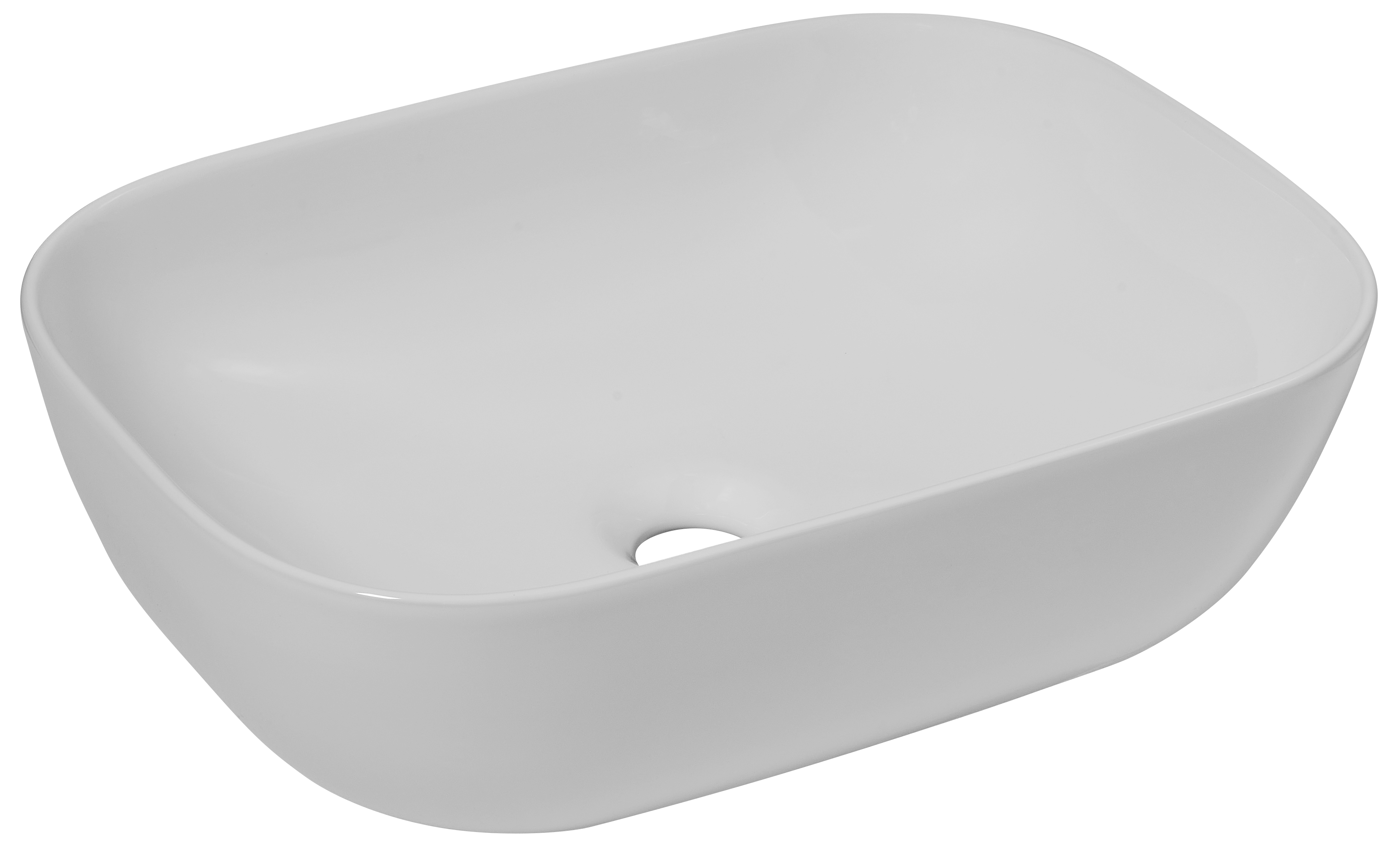 Umywalka ceramiczna nablatowa Duquesa Glossy White 45x32 cm