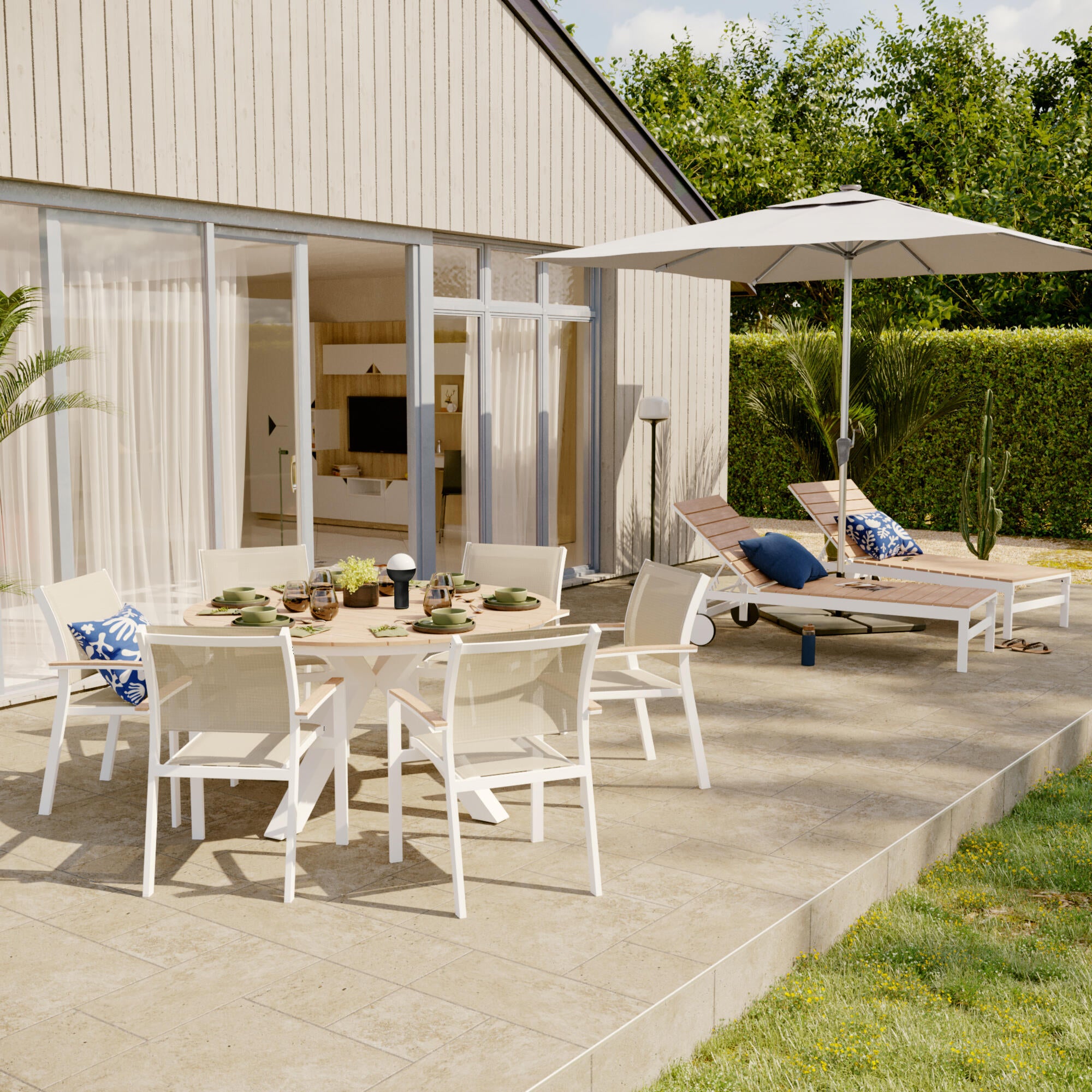 Chapéu de sol NATERIAL AGORA BRANCO 200X290CM - 4