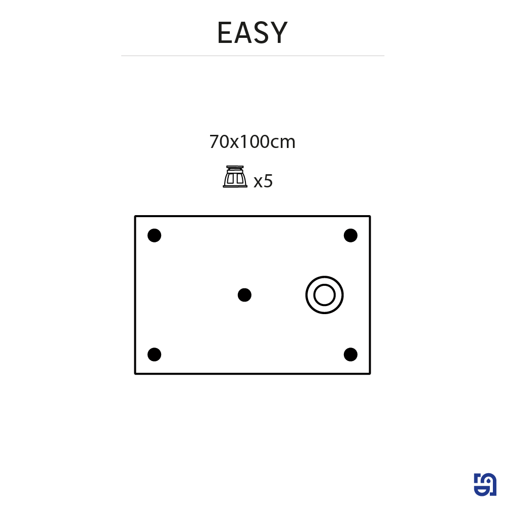 Base de duche Resina 100x70 cm branco mate Sensea Easy V2 - 6