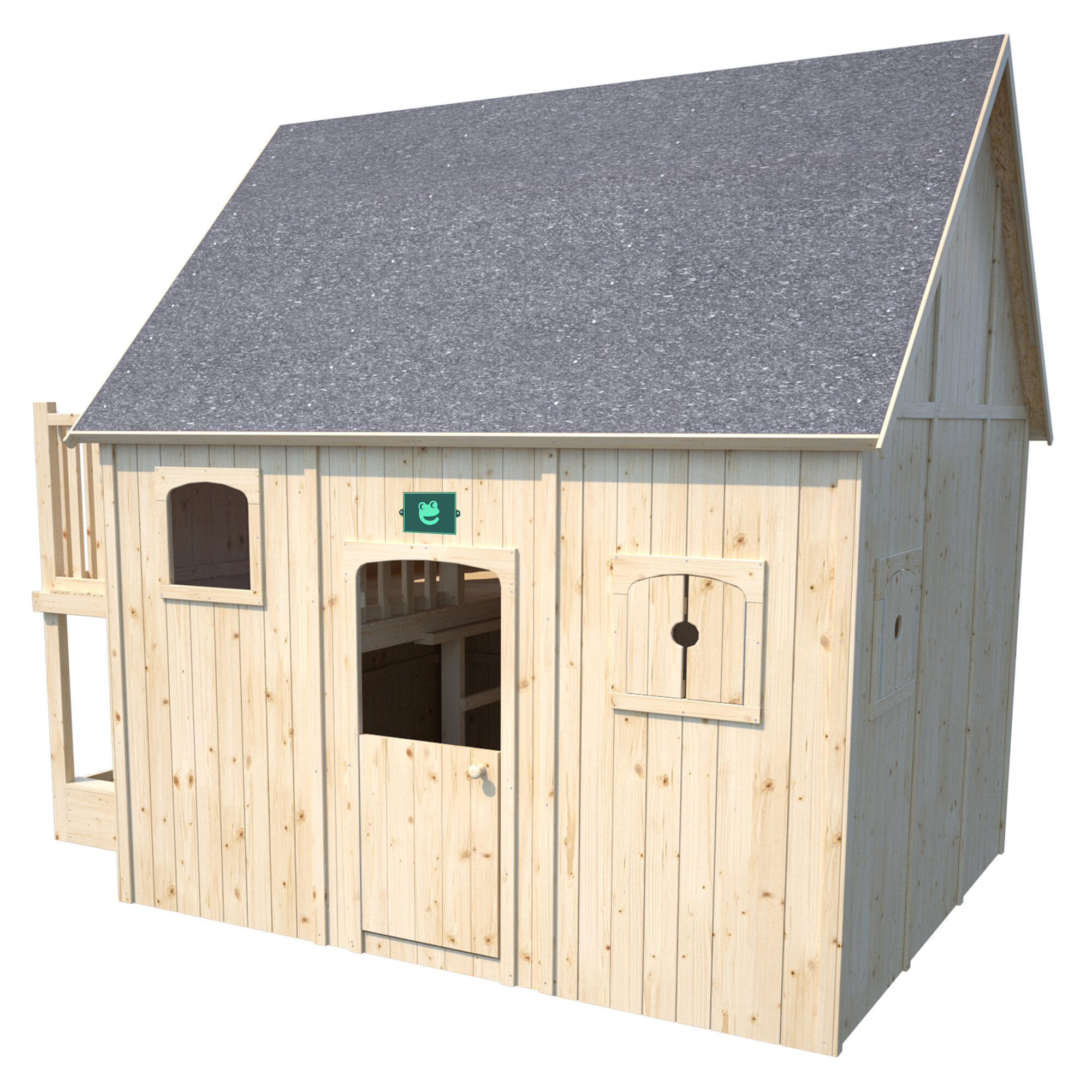 Caseta infantil de madera duplex 306x150x193 cm