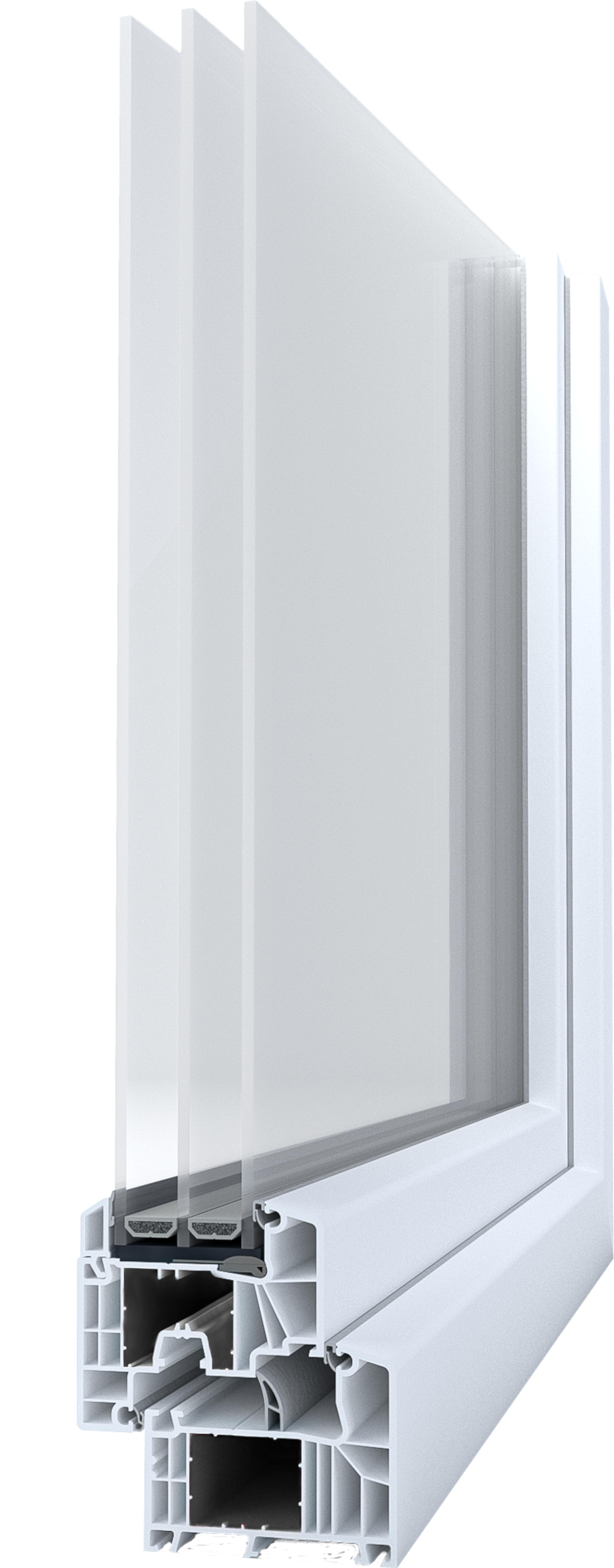 Okno PCV 3-szybowe fasadowe MD85 O4 białe 565x835 mm rozwierno-uchylne lewe - 4