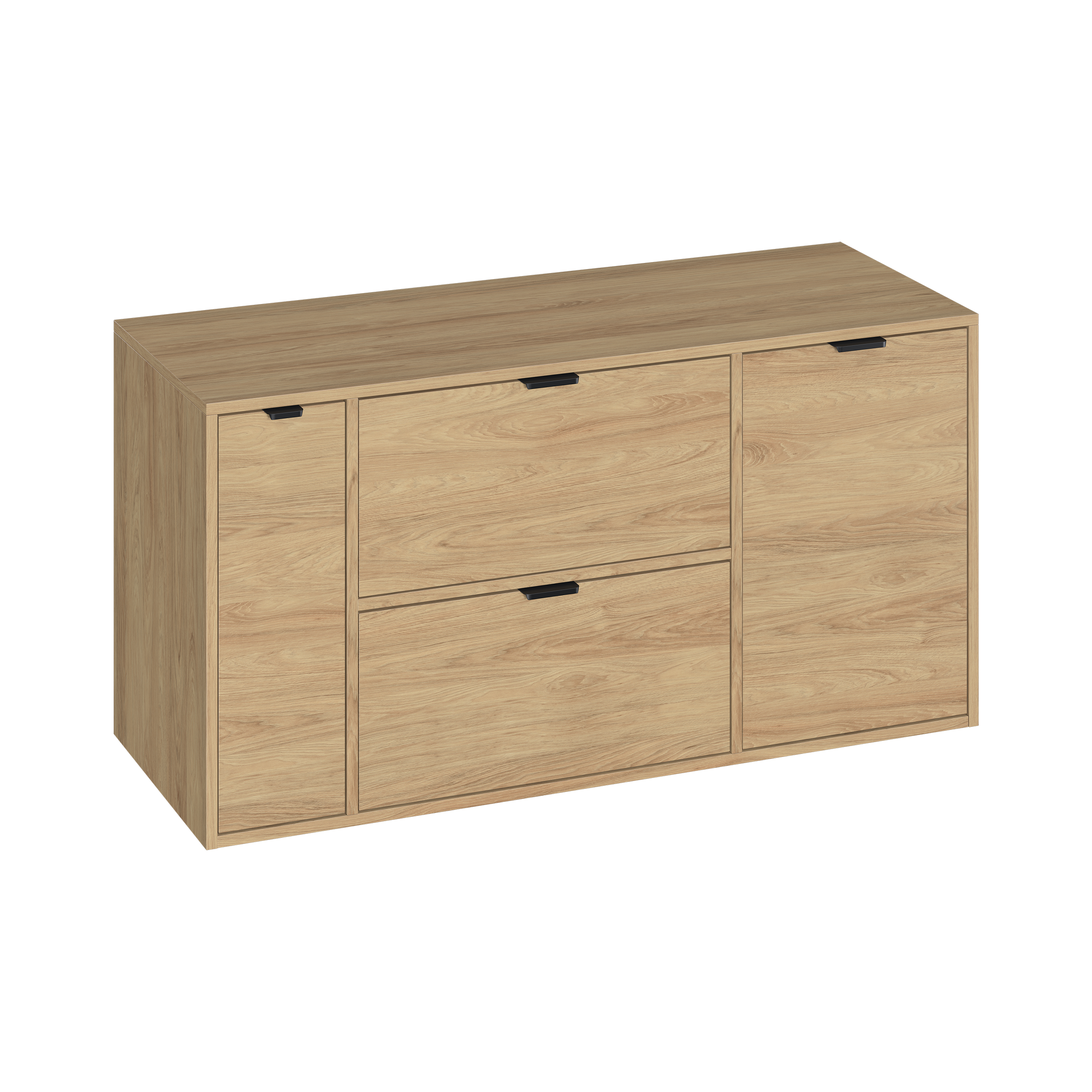 Szafka pod umywalkę wisząca Atrato 79.4x44.8x60.5 cm brązowa dąb Cersanit - 7
