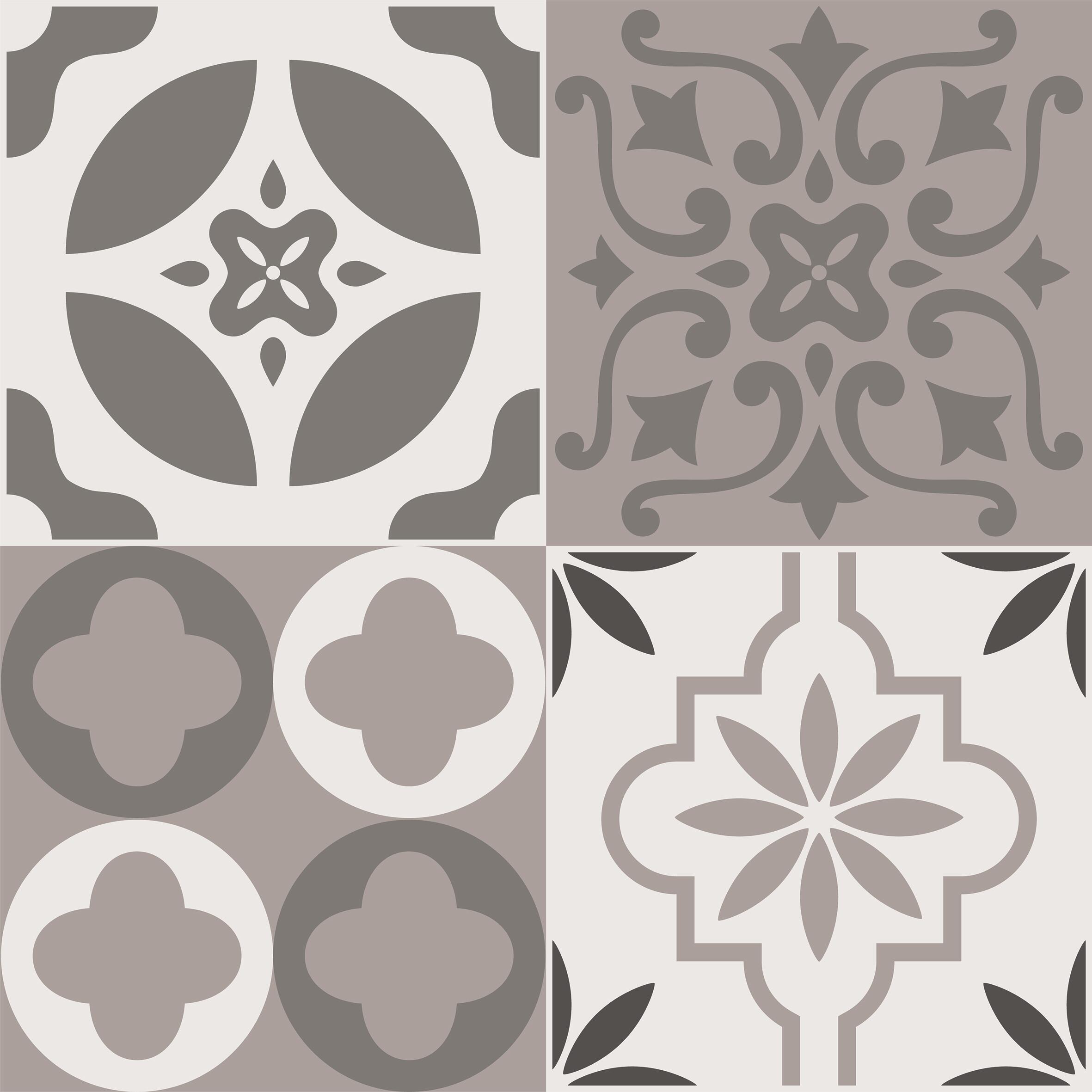 Sticker Soft tile cementine 30x30 cm multicolore, confezione da 3 fogli - 5