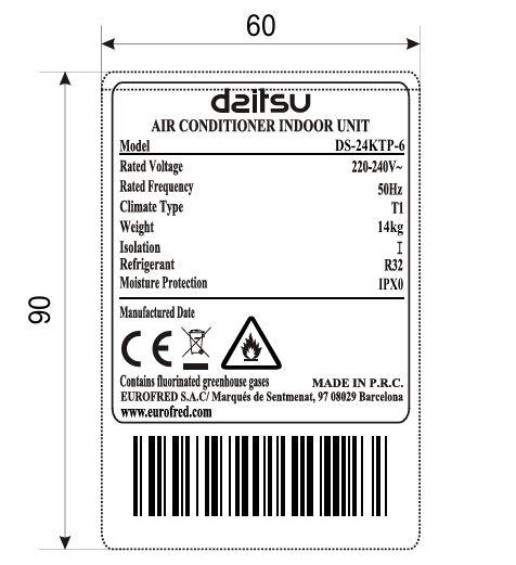 Ar condicionado 1x1 DAITSU artic plus ds-24kbtu-6 - 2