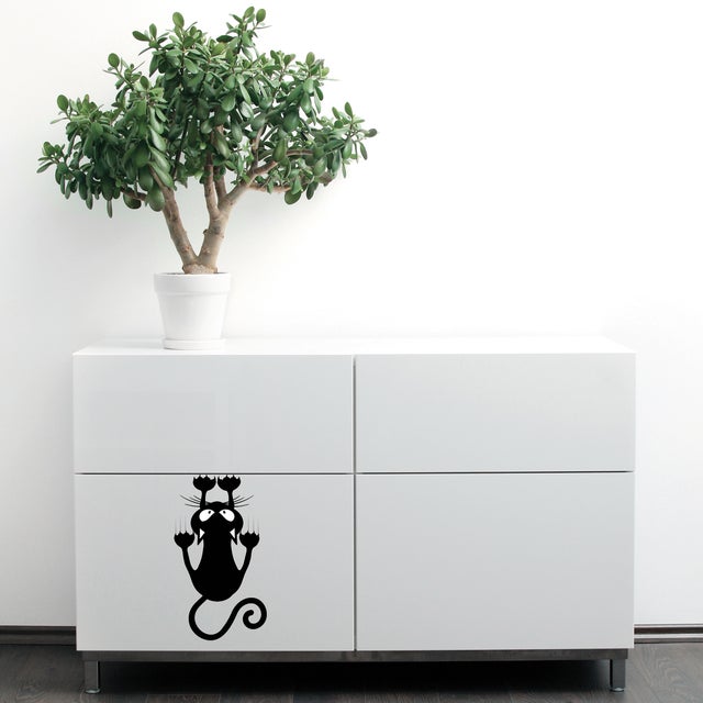 Sticker Cat 15x31 cm nero