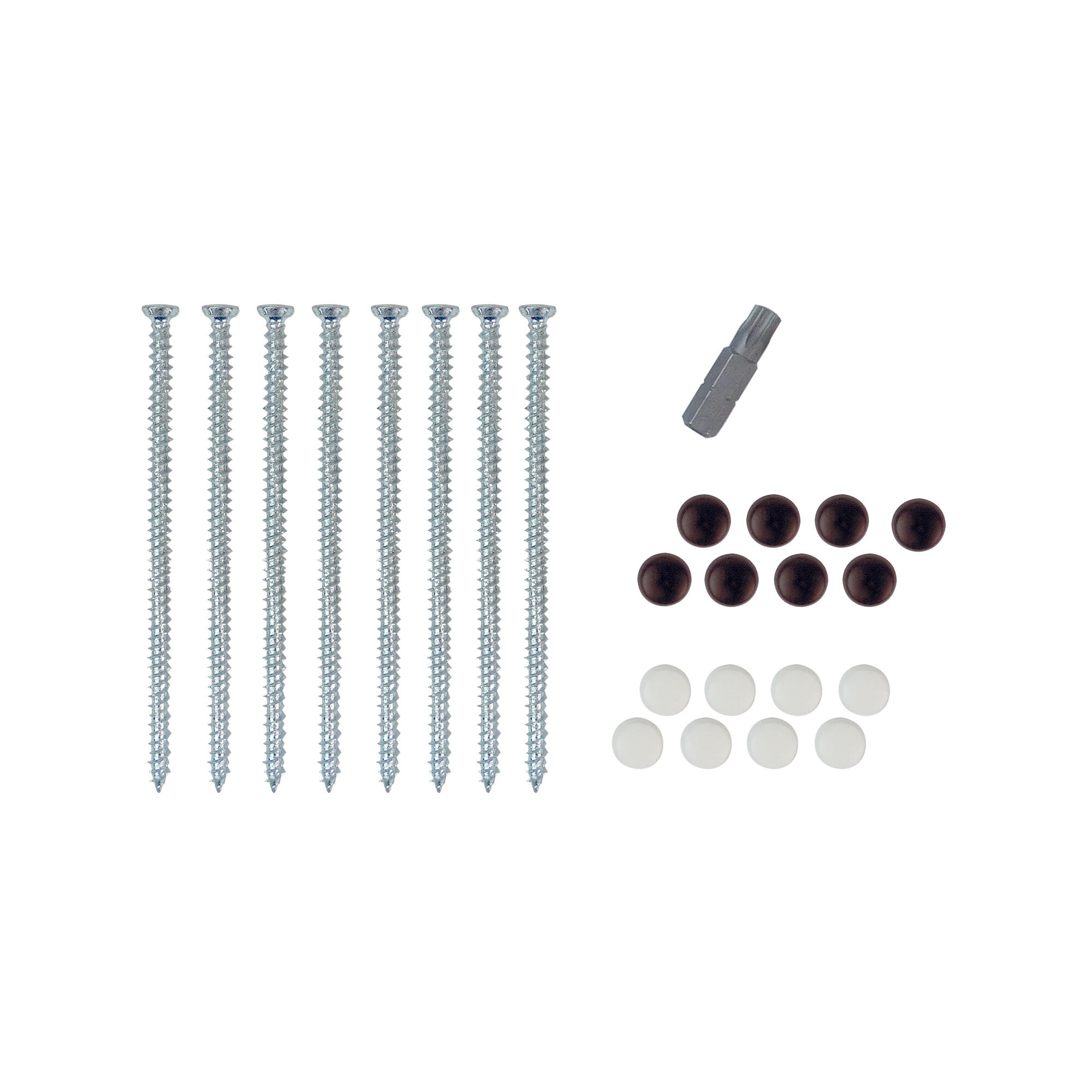 Lot de 8 vis de pose 7,5 x 152 mm + capuchons - 6