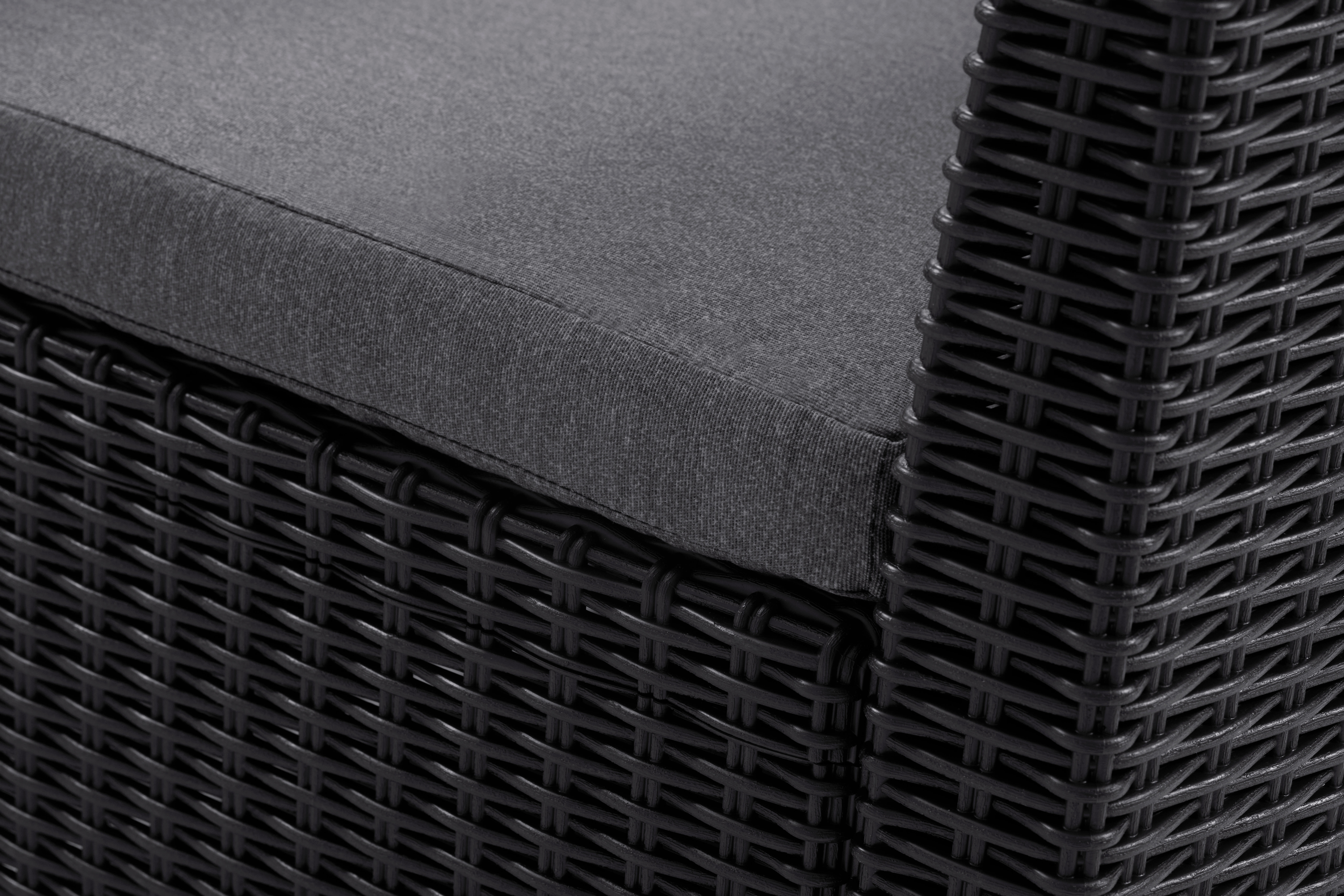 Salotto da giardino per 4 persone antracite Mia KETER con cuscini in poliestere grigio - 14