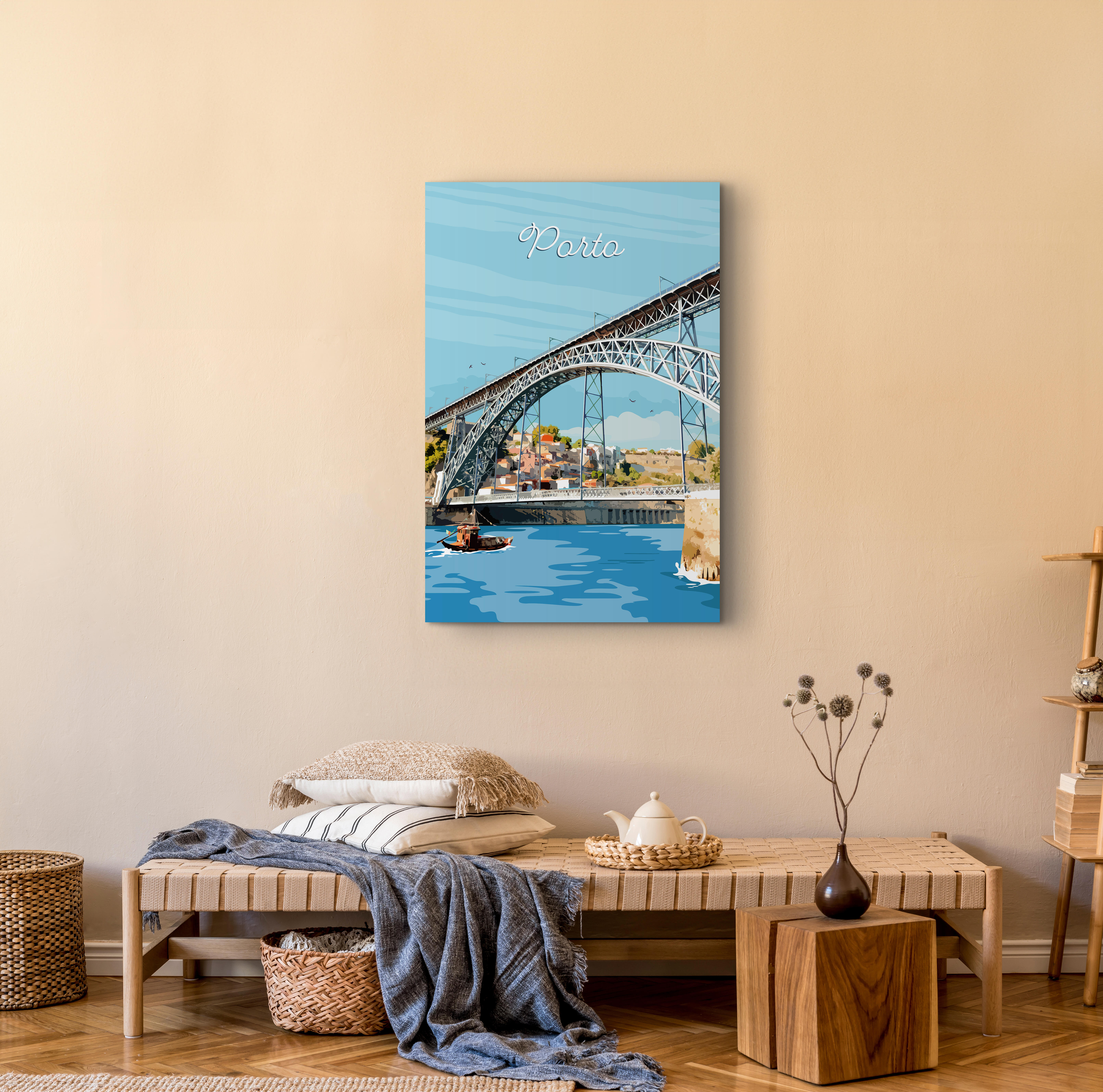 Tela impressa Porto Ponte Dom Luís I 45 x 65 cm - 2