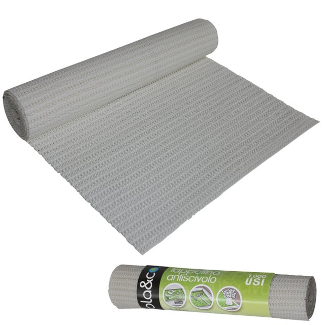 Tappeto protettivo per lavello Ares in pvc grigio / argento L 150 x P 30 cm