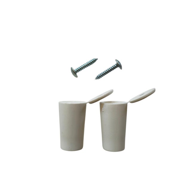 Lot de 2 butées plastique blanc 40 mm pour volet