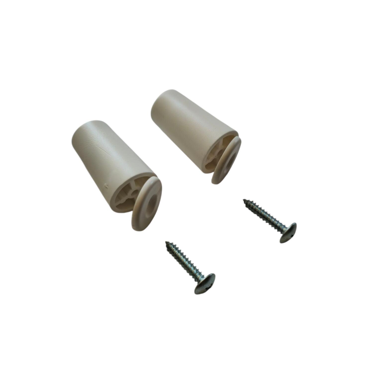 Lot de 2 butées plastique blanc 40 mm pour volet - 2