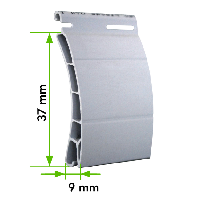Lot de 4 lames de tablier en PVC blanc Haut. 37 mm, Long. 1.50m