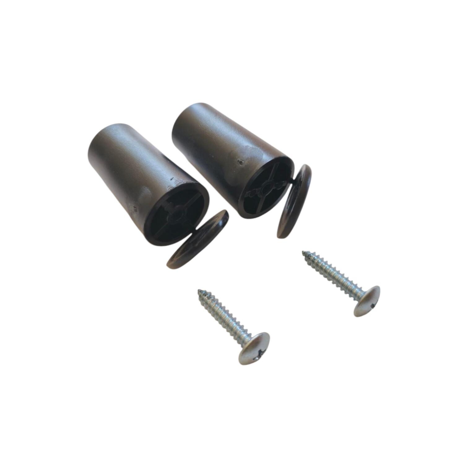 Lot de 2 butées plastique noir 40 mm pour volet - 3