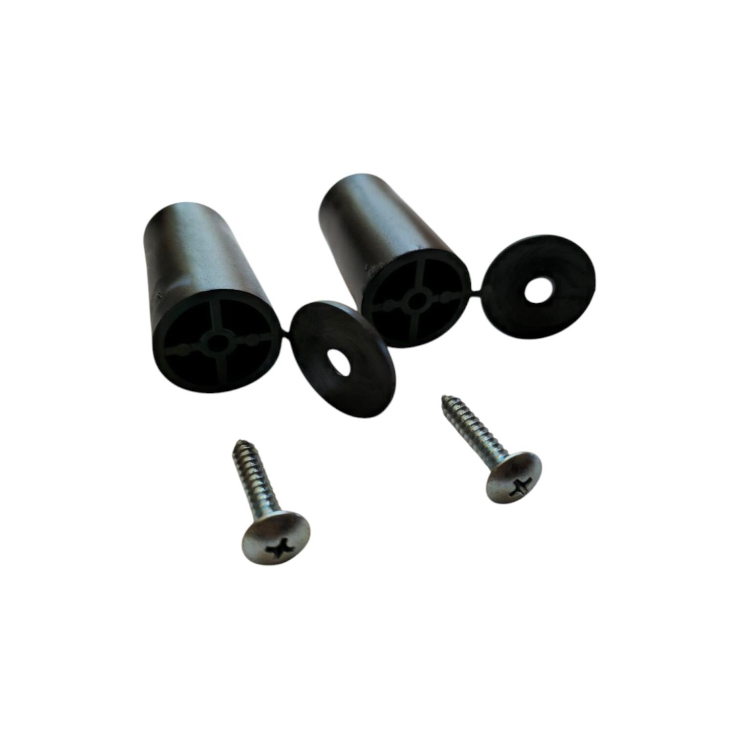 Lot de 2 butées plastique noir 40 mm pour volet - 2