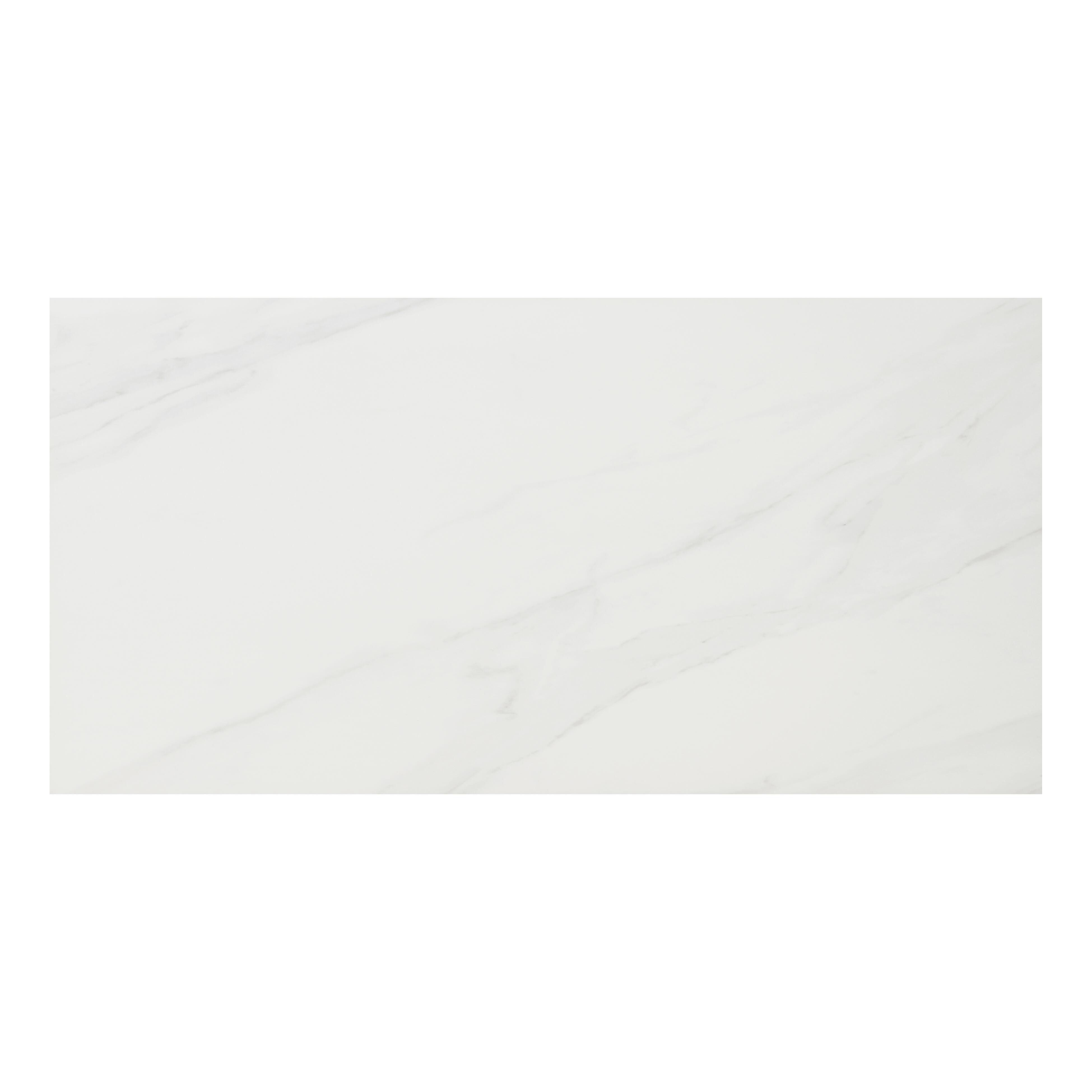 Piastrella da pavimento e rivestimento interno in gres porcellanato 60 x 120 cm rettificato smaltato bianco lucido Marmi R9 traffico intenso (pei 4/5) Sp. 10.5 mm 1.44 mq - 17