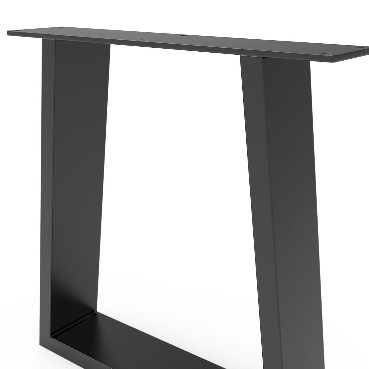 Gamba per mobili fissa TRAPEZIO STEELMI in acciaio nero opaco H 40 cm - 17