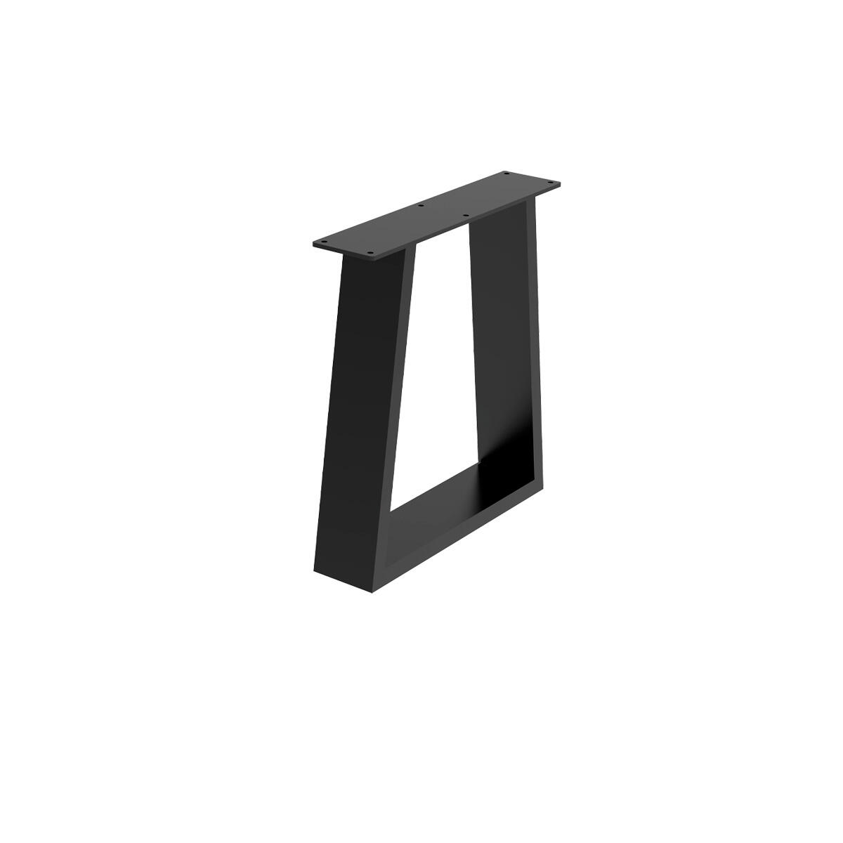Gamba per mobili fissa TRAPEZIO STEELMI in acciaio nero opaco H 40 cm - 10