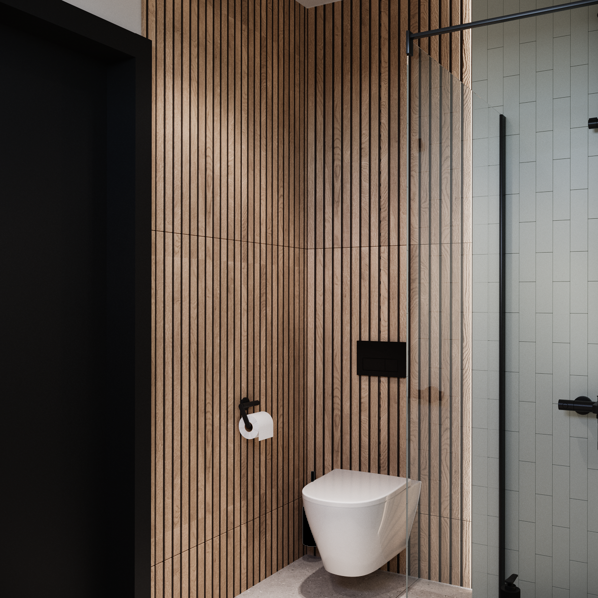 Kabina Walk-in X8 100x200 transparentna profil czarny Huppe - 8