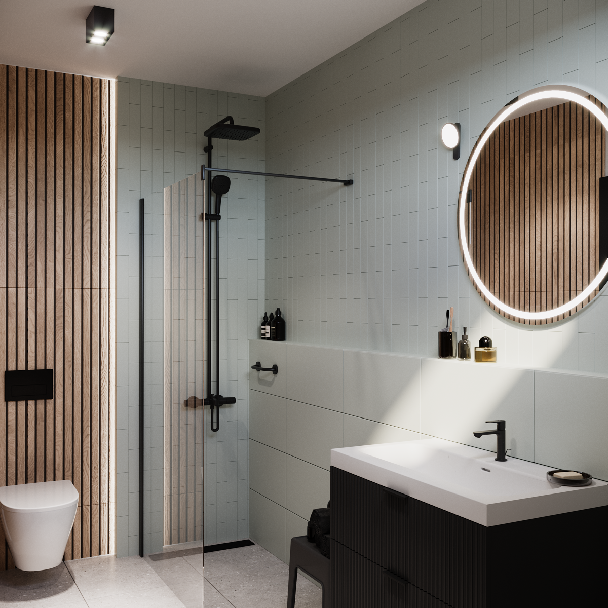 Kabina Walk-in X8 100x200 transparentna profil czarny Huppe - 7