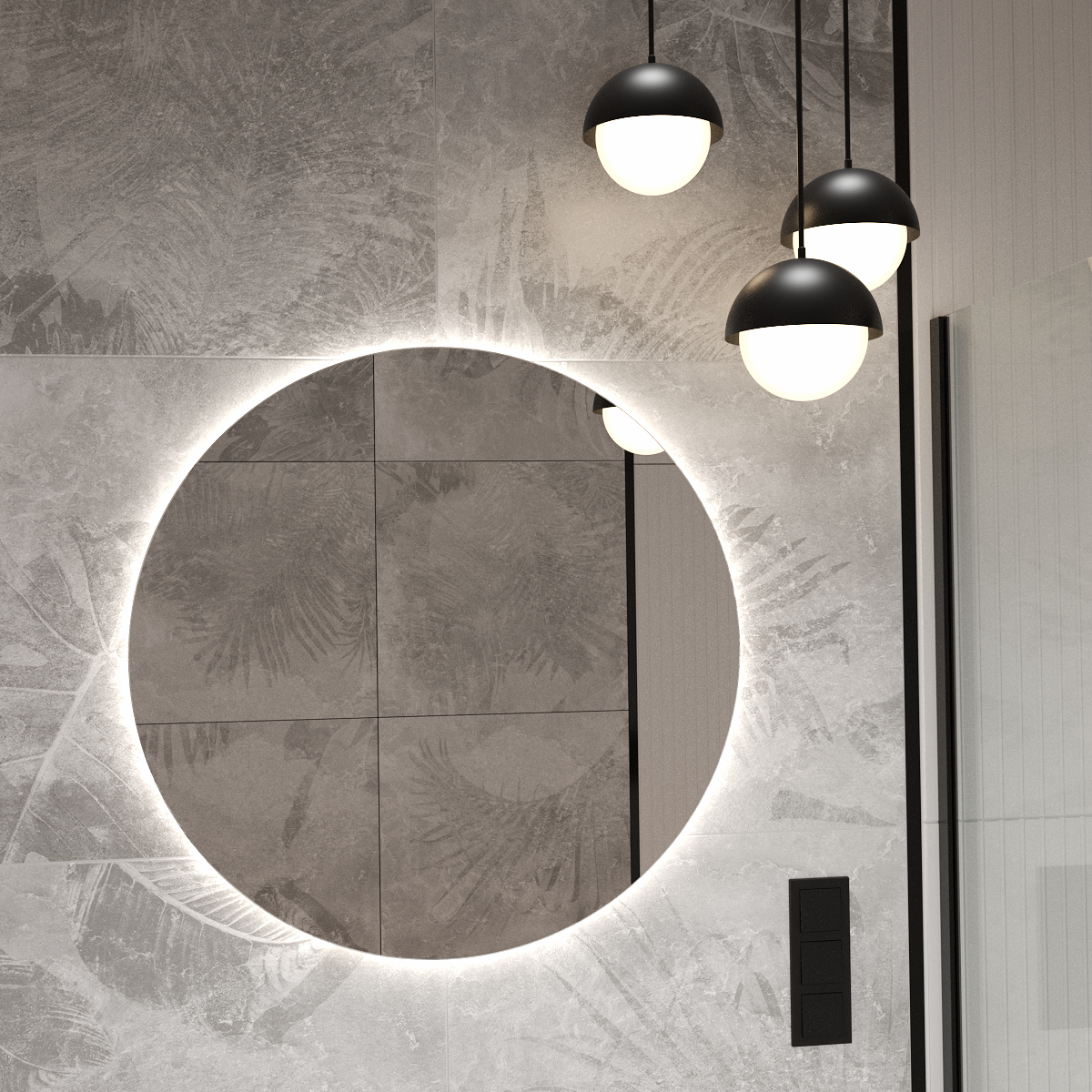 Lustro z wbudowanym oświetleniem Koło Led Venti śr. 75 cm - 6