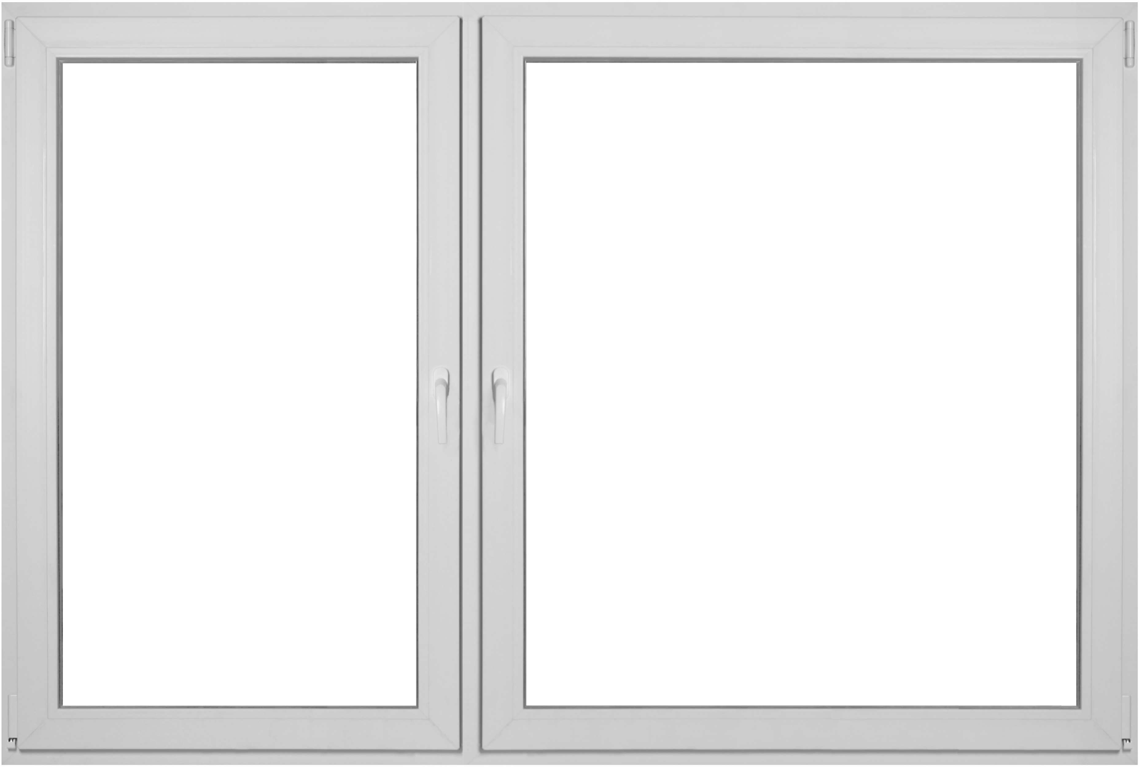 Okno PCV 3-szybowe fasadowe MD85 O39 białe 2065x1435 mm rozwierno-uchylne lewe