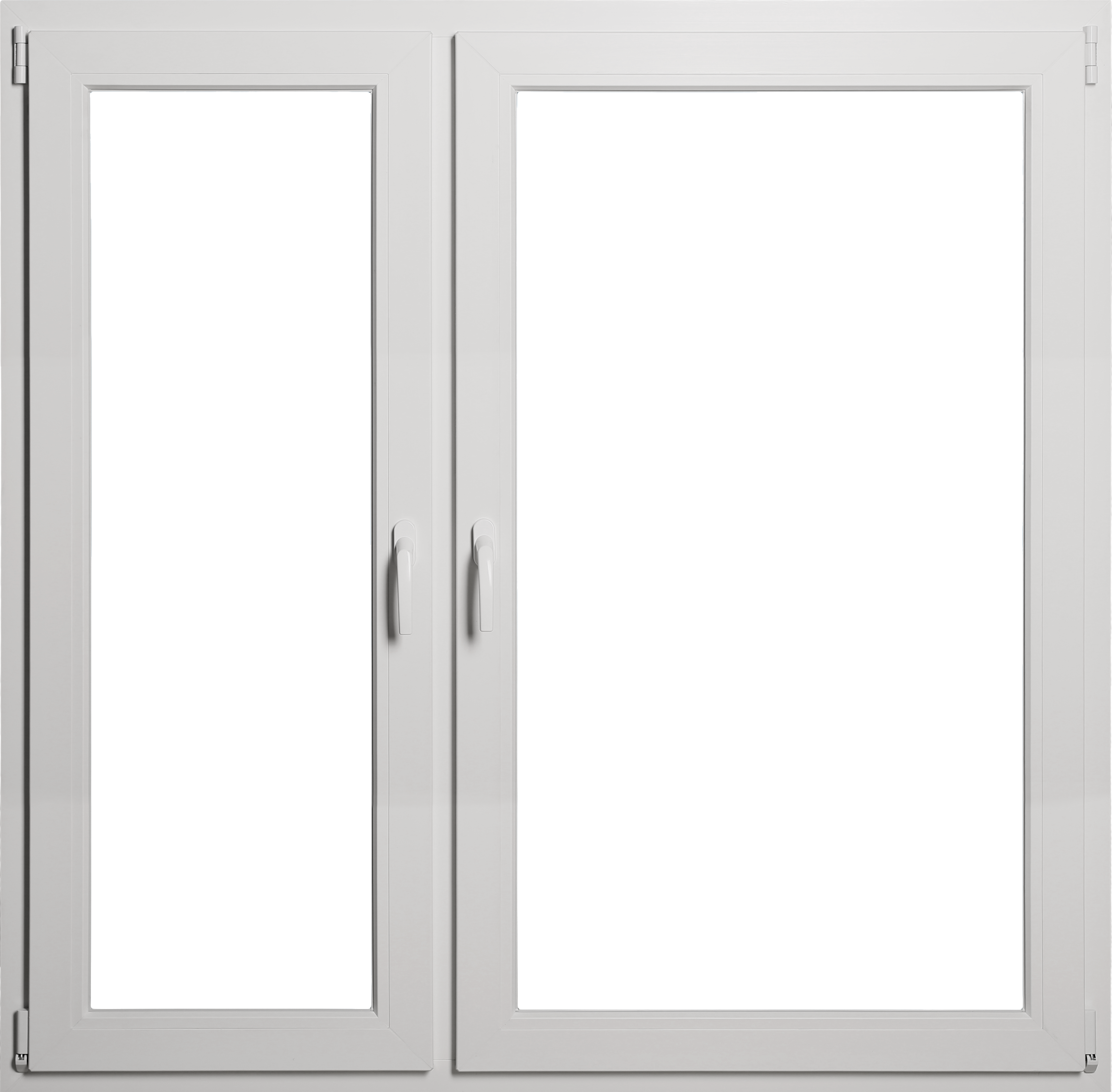 Okno PCV 3-szybowe fasadowe MD85 O35 białe 1465x1435 mm rozwierno-uchylne lewe