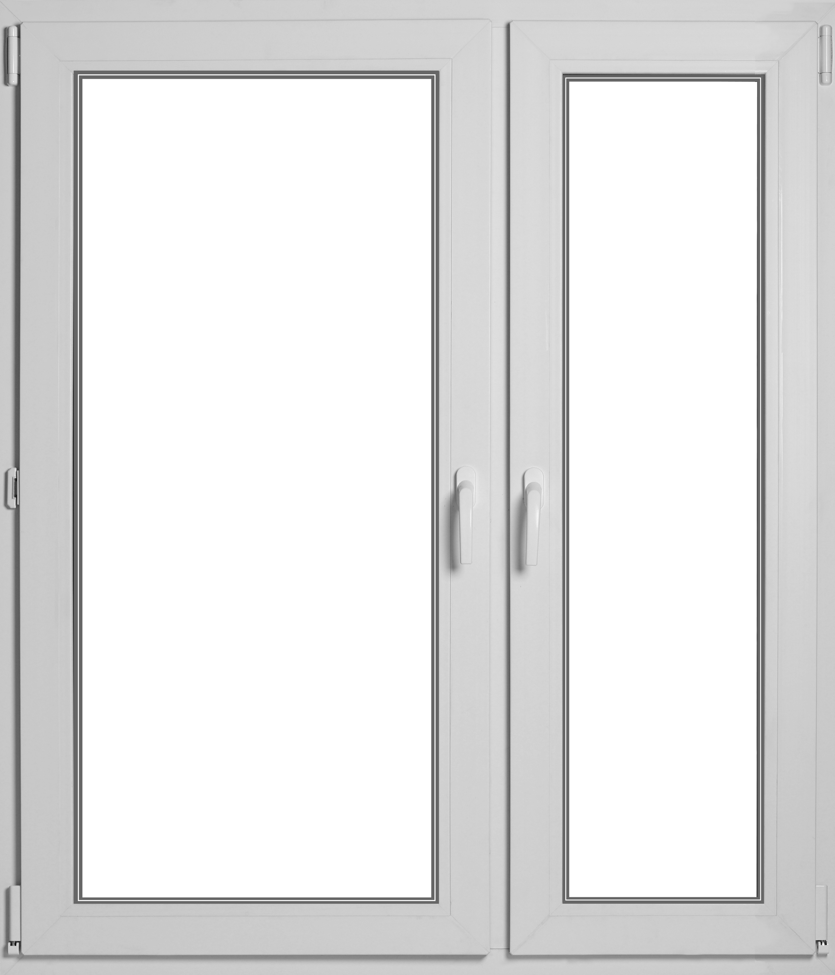Okno PCV 3-szybowe fasadowe MD85 O32A białe 1165x1435 mm rozwierno-uchylne prawe