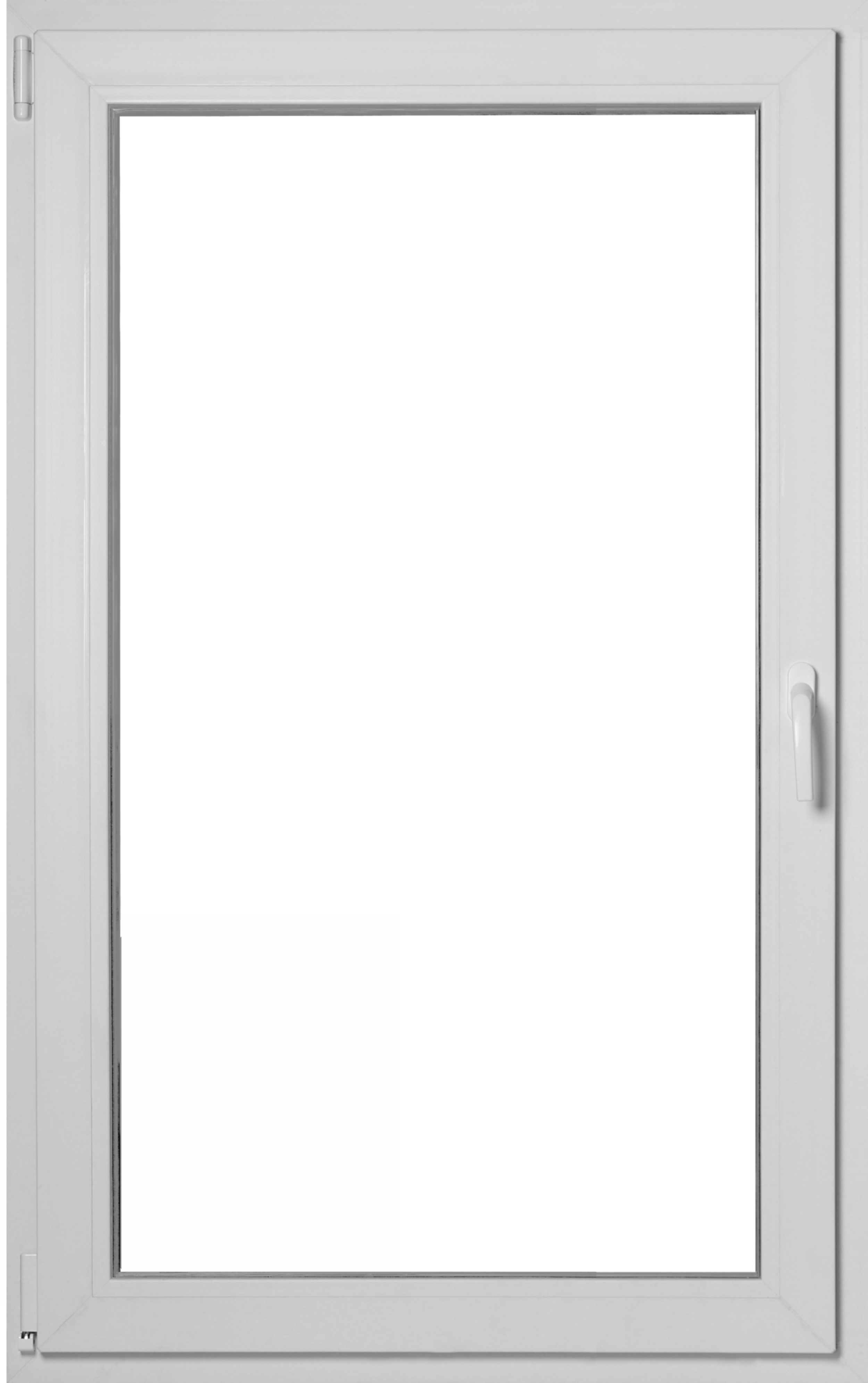Okno PCV 3-szybowe fasadowe MD85 O31 białe 865x1435 mm rozwierno-uchylne lewe