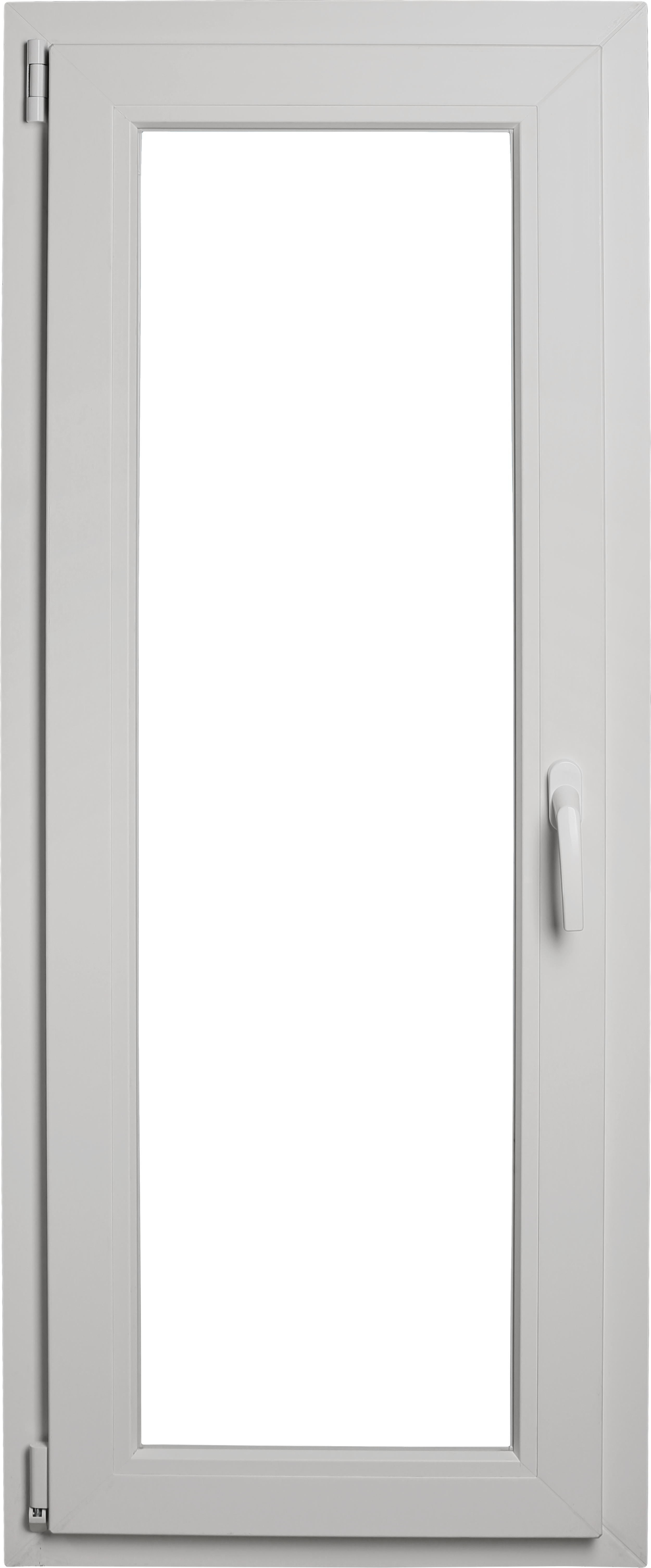 Okno PCV 3-szybowe fasadowe MD85 ANTR03 O27 565x1435 mm rozwierno-uchylne lewe antracytowe