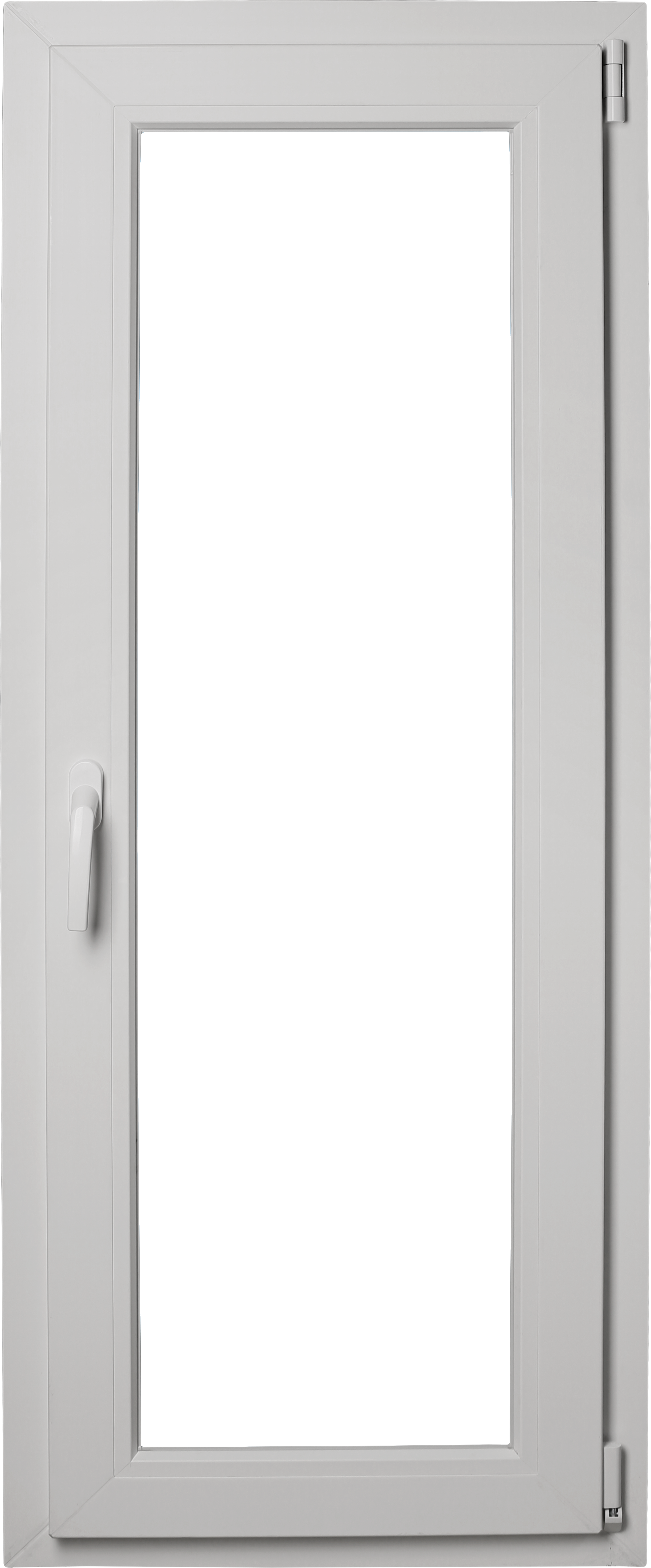 Okno PCV 3-szybowe fasadowe MD85 ANTR03 O26 antracytowe 565x1435 mm rozwierno-uchylne prawe