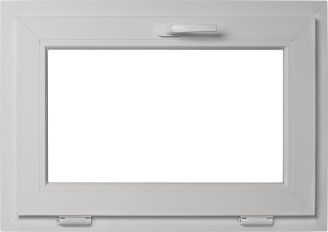 Okno PCV 2-szybowe fasadowe O2U białe 835x535 mm uchylne do wewnątrz