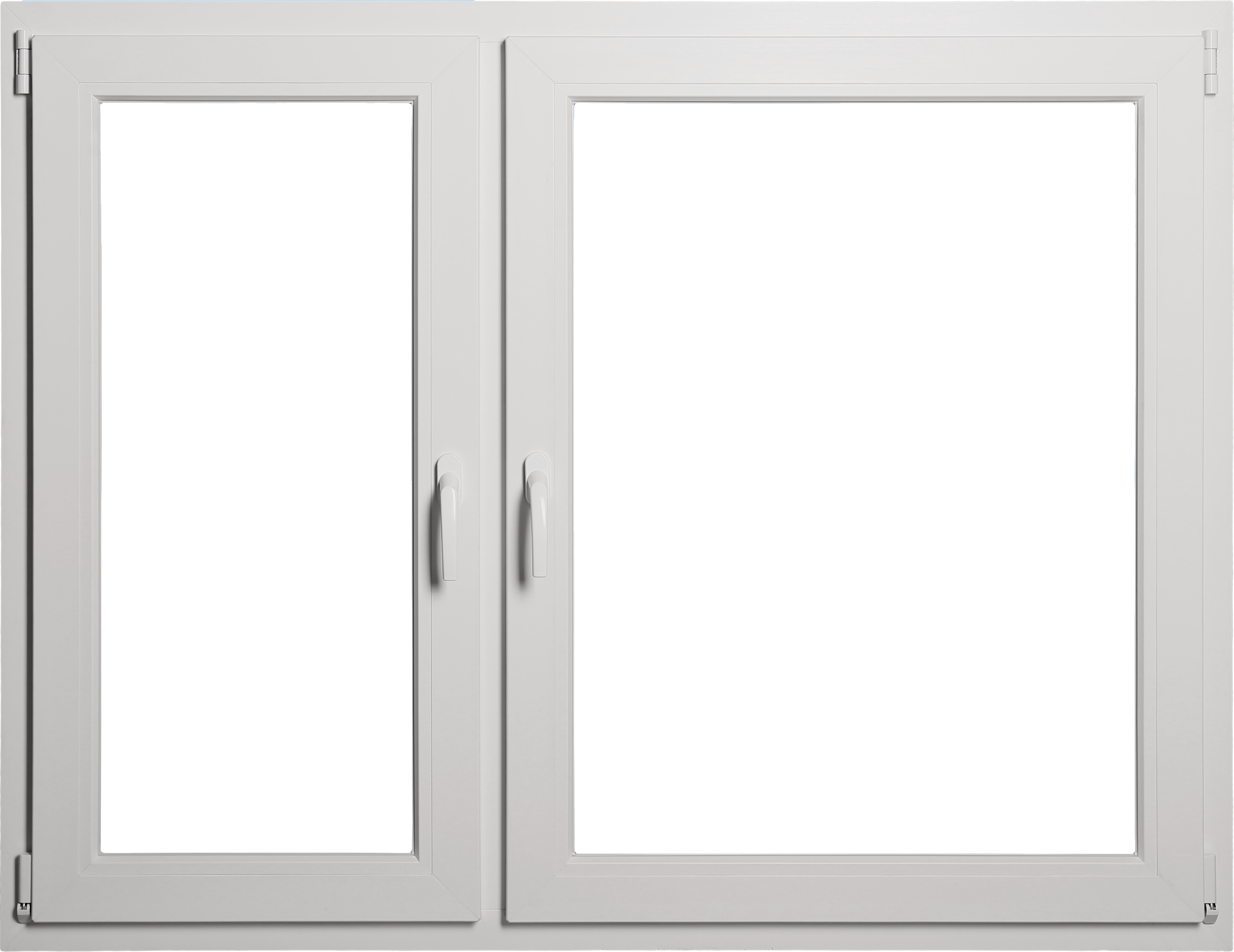 Okno PCV 3-szybowe fasadowe MD85 O19 białe 1465x1135 mm rozwierno-uchylne lewe