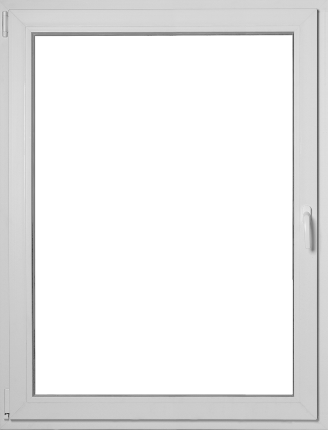Okno PCV 2-szybowe fasadowe O15 białe 865x1135 mm rozwierno-uchylne do wewnątrz lewe