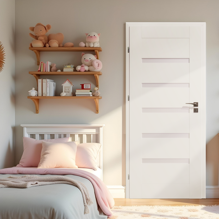 Drzwi wewnętrzne pokojowe Etna Białe 80 Lewe ARTENS