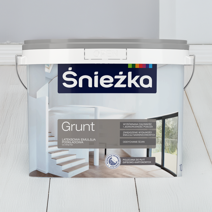 Farba podkładowa grunt 10 litrów Biały Śnieżka