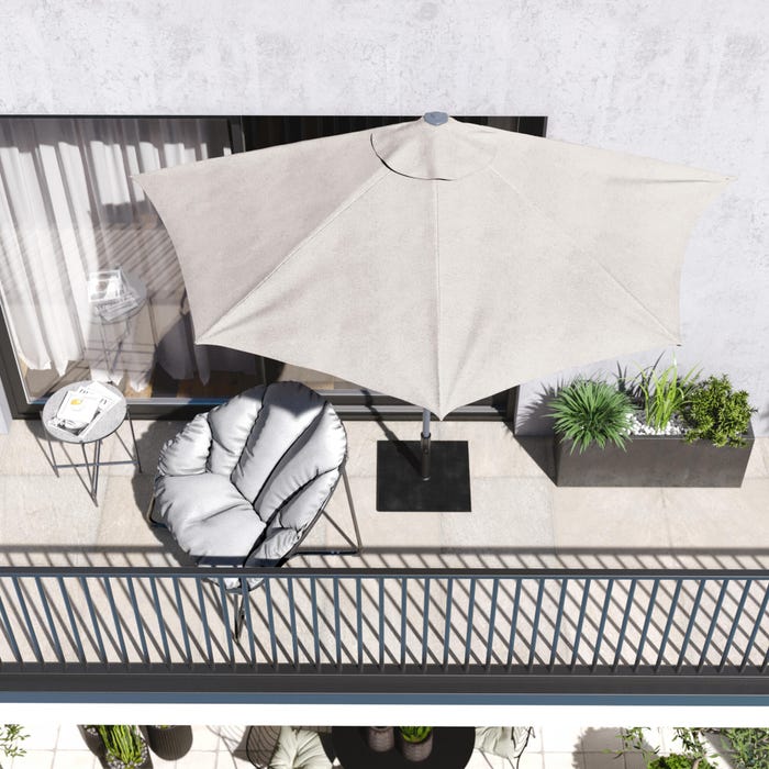 Parasol balkonowy przyścienny półkole Arkea 270x135x235 cm beż Naterial