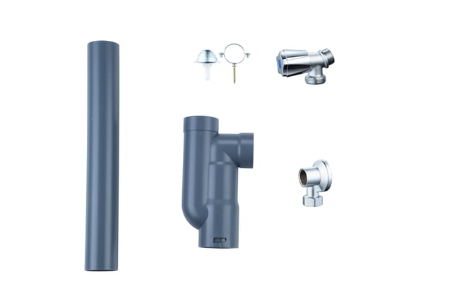 Kit complet d'installation laiton mâle / femelle 20 x 27 / 15 x 21 mm