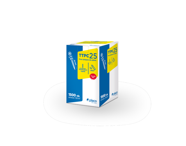 Boîte de 1500 vis auto perceuses Ø8 x L.25 mm, PLACO