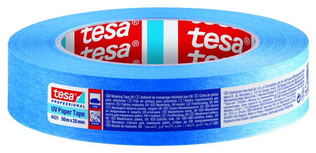 Taśma malarska UV 7 dni niebieska 50 m x 25 mm Tesa