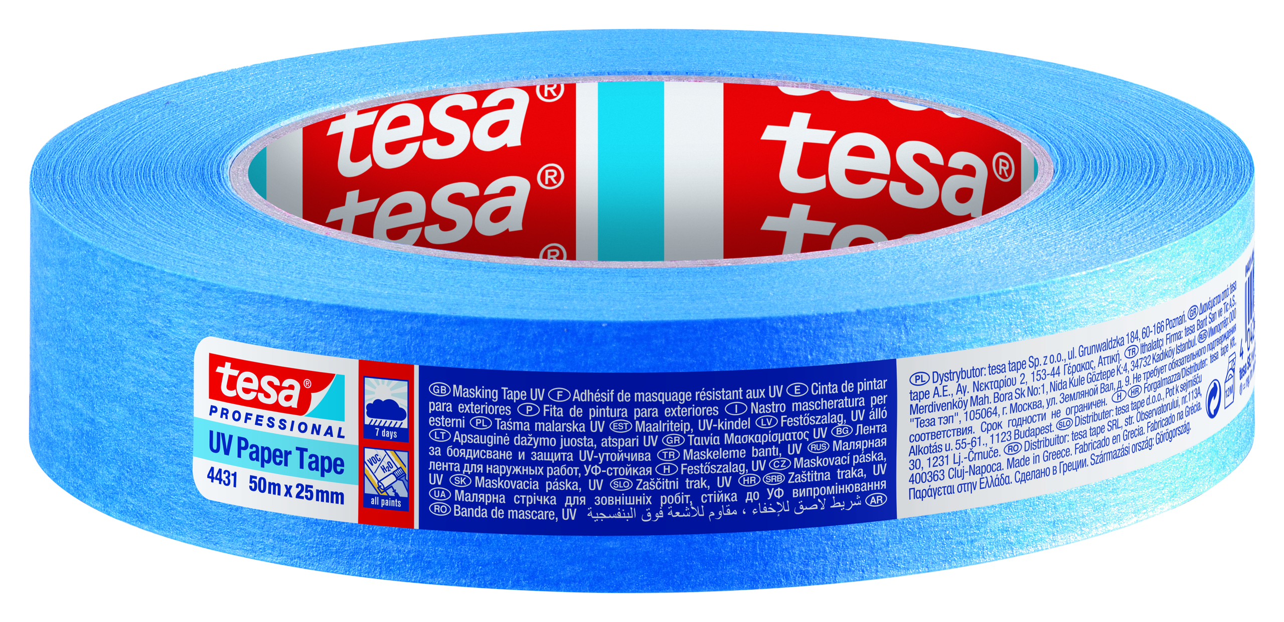 Taśma malarska UV 7 dni niebieska 50 m x 25 mm Tesa - 2