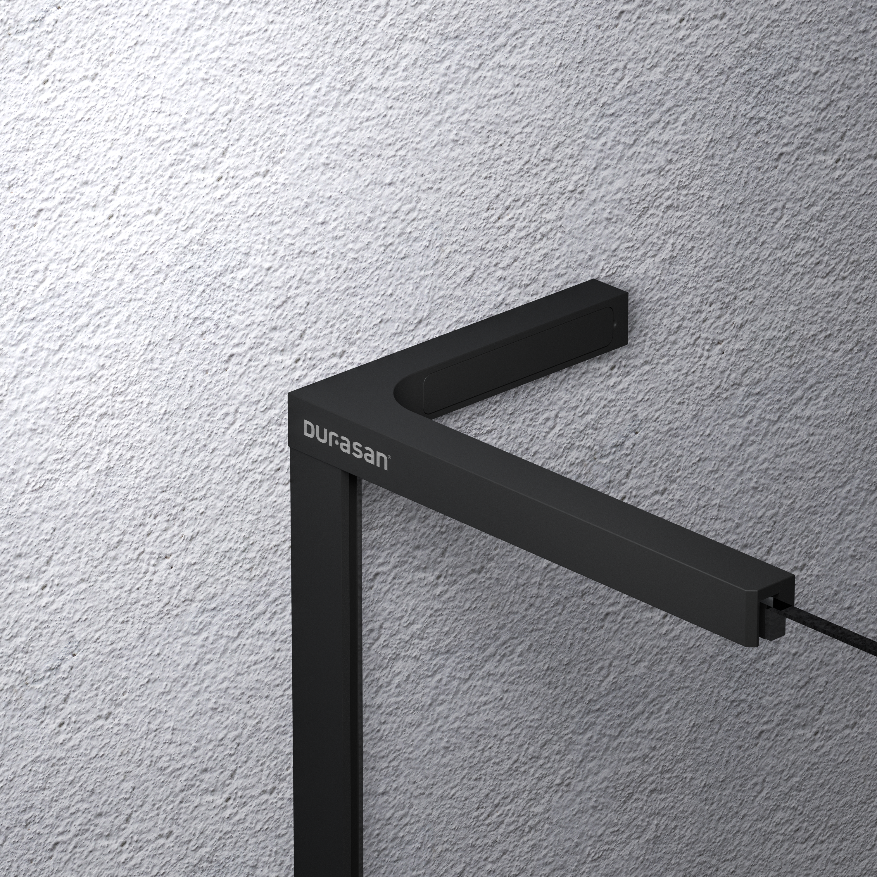 Kabina Walk-in Pure 100x200 transparentna profil czarny Durasan - 5