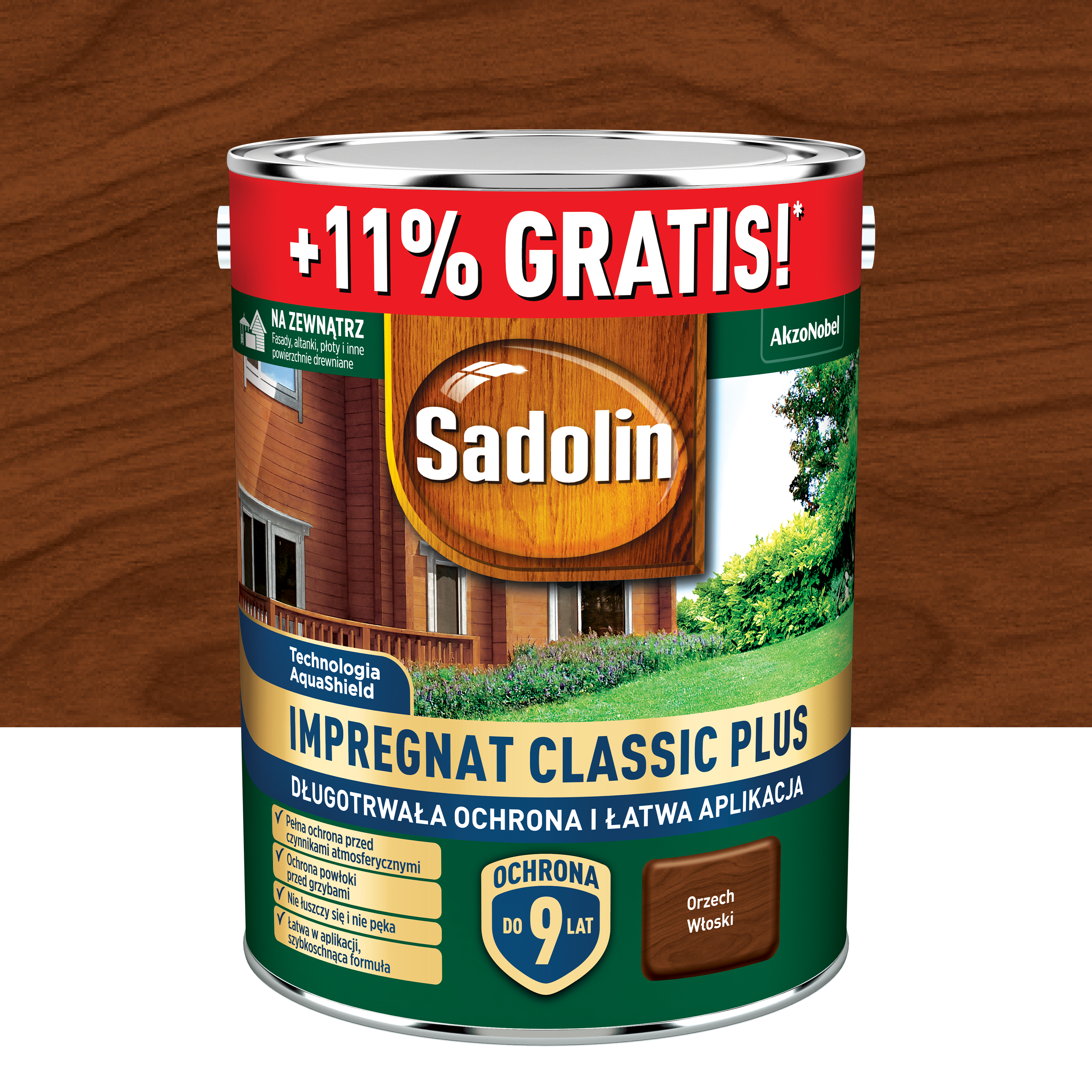 Impregnat do drewna Classic Plus orzech włoski 5 l Sadolin