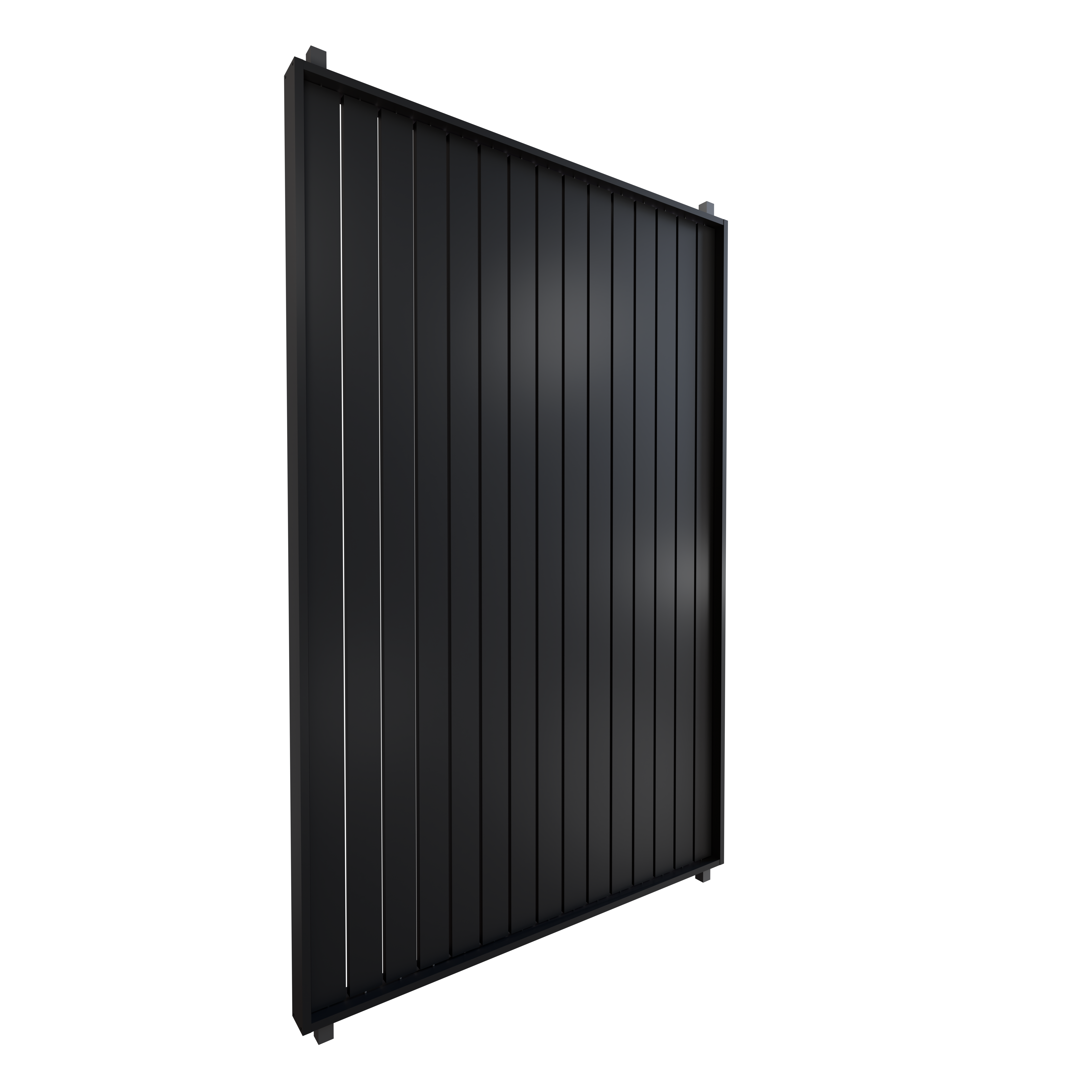 Lamele obrotowe separujące 245x160 cm czarny plus stopki - 2