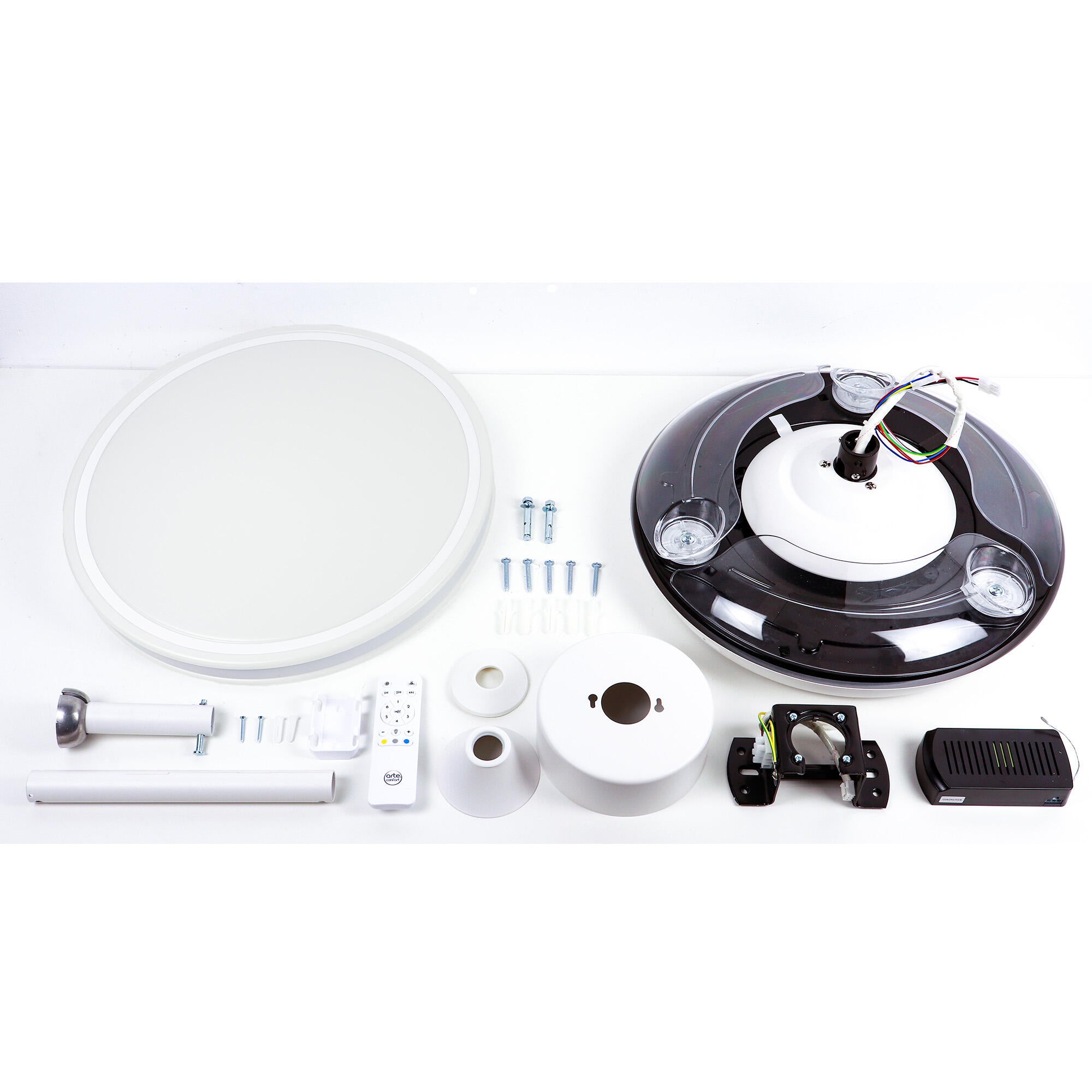 Ventilador de techo con luz silencioso DC 22W con mando ø91 cm Procy ARTE CONFORT blanco luz CCT 3 aspas retráctiles tipo lámpara| 6 velocidades| modo verano/invierno| temporizador| brisa| recomendado para <13m² - 3