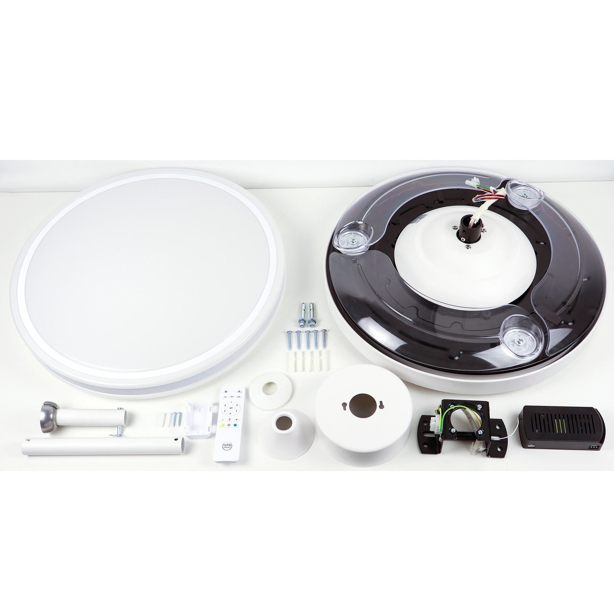 Ventilador de techo con luz silencioso DC 30W con mando ø107 cm Procy ARTE CONFORT blanco luz CCT 3 aspas retráctiles tipo lámpara| 6 velocidades| modo verano/invierno| brisa| temporizador| recomendado de 13 a 20m² - 3