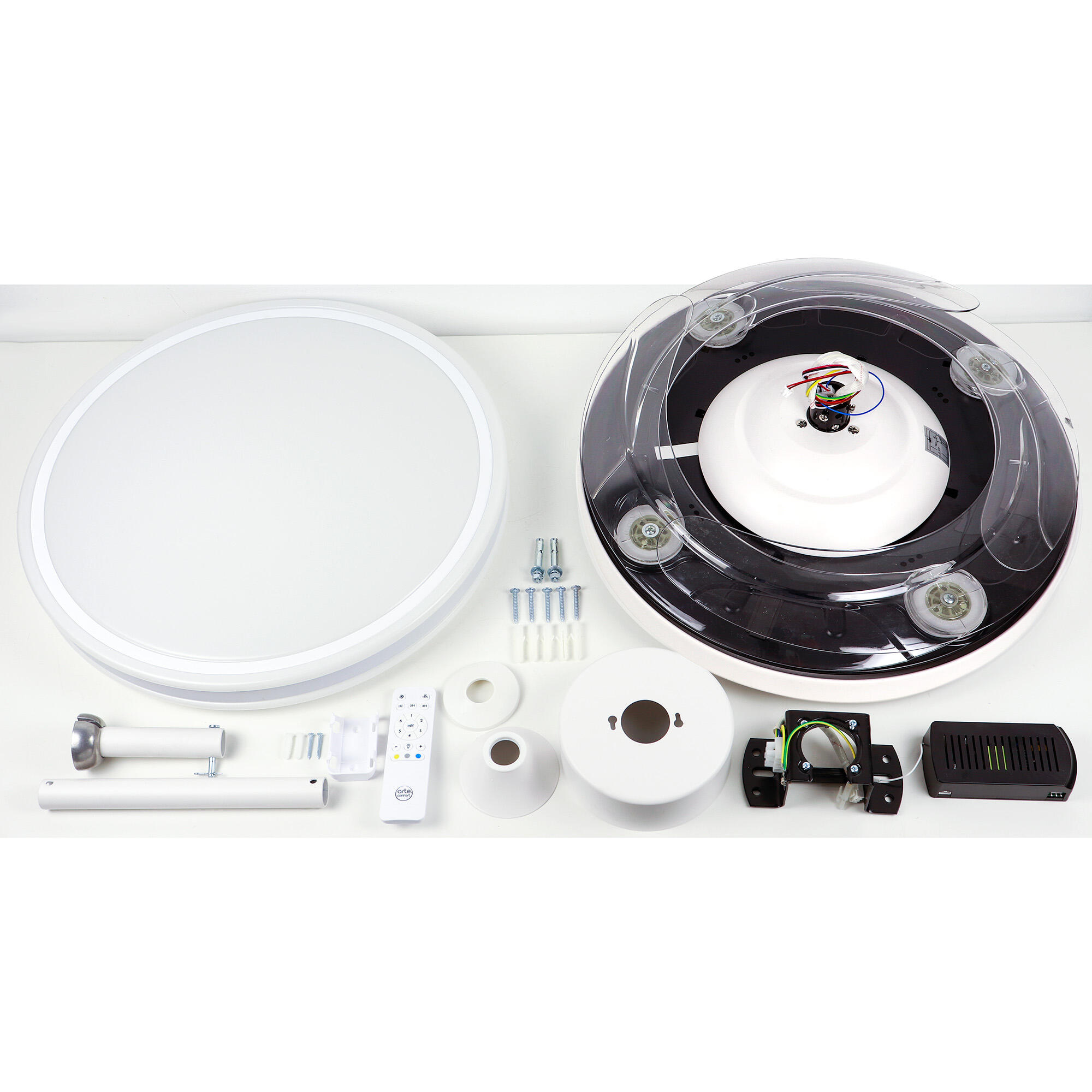 Ventilador de techo con luz silencioso DC 30W con mando ø122 cm Procy L ARTE CONFORT blanco luz CCT 4 aspas| 6 velocidades| modo verano/invierno| temporizador| brisa| recomendado de 13 a 20m² - 3