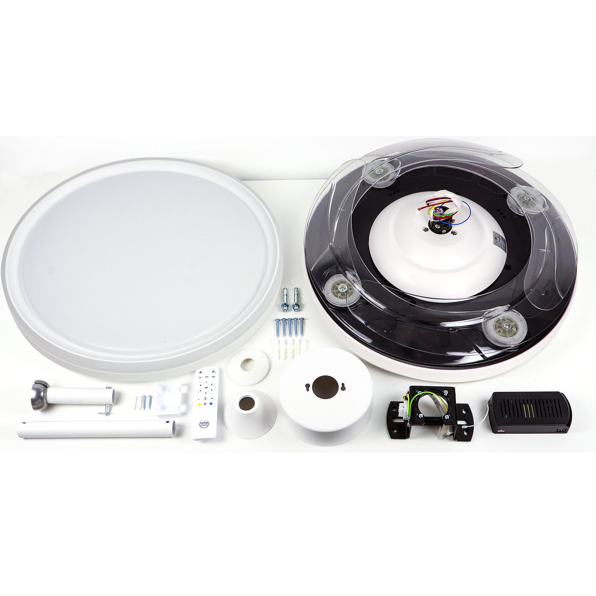 Ventilador de techo con luz silencioso DC Arte Confort Notus L  blanco 122 cm - 3