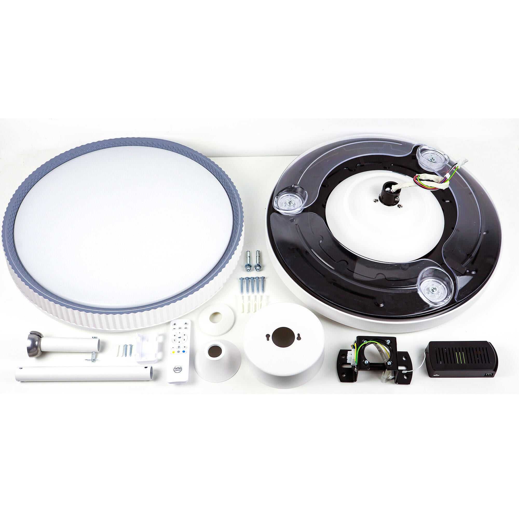 Ventilador de techo con luz silencioso DC 30W con mando ø107 cm Melos ARTE CONFORT blanco luz CCT 3 aspas retráctiles tipo lámpara| 6 velocidades| modo verano/invierno| brisa| temporizador| recomendado de 13 a 20m² - 3