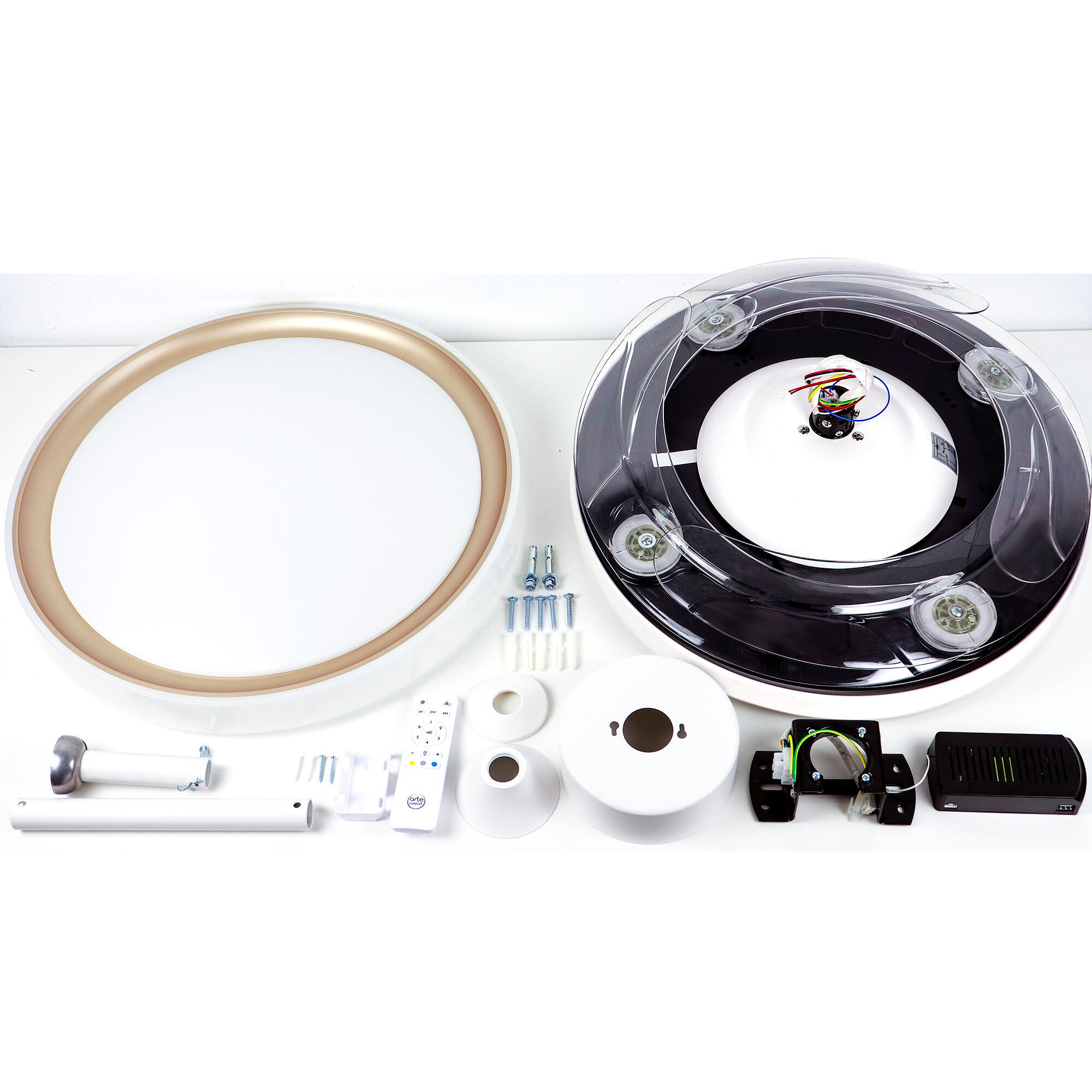 Ventilador de techo con luz silencioso DC Arte Confort Lily L blanco 122 cm - 3