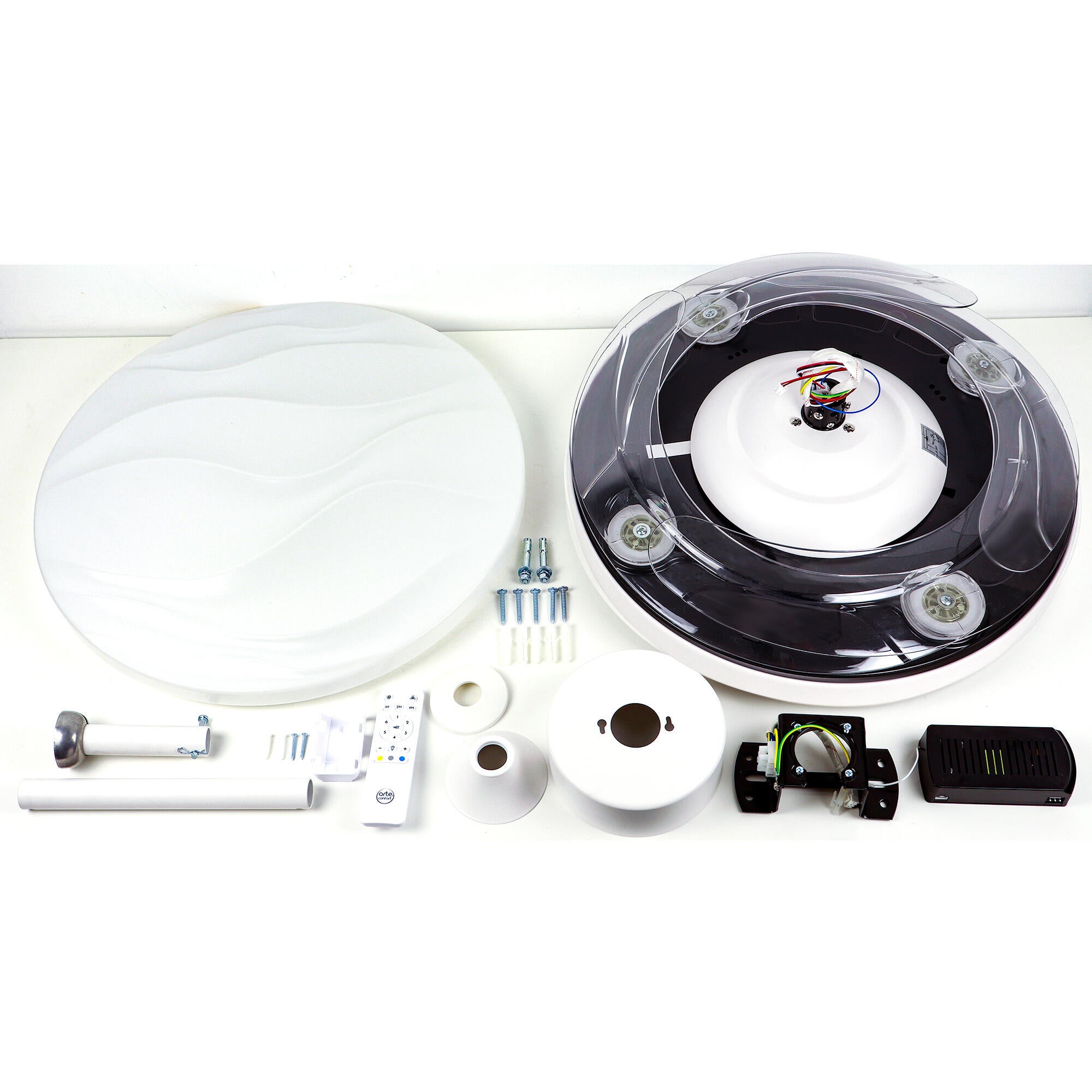 Ventilador de techo con luz silencioso DC 30W con mando ø122 cm Hyla L ARTE CONFORT blanco luz CCT 4 aspas| 6 velocidades| modo verano/invierno| temporizador| brisa| recomendado de 13 a 20m² - 3